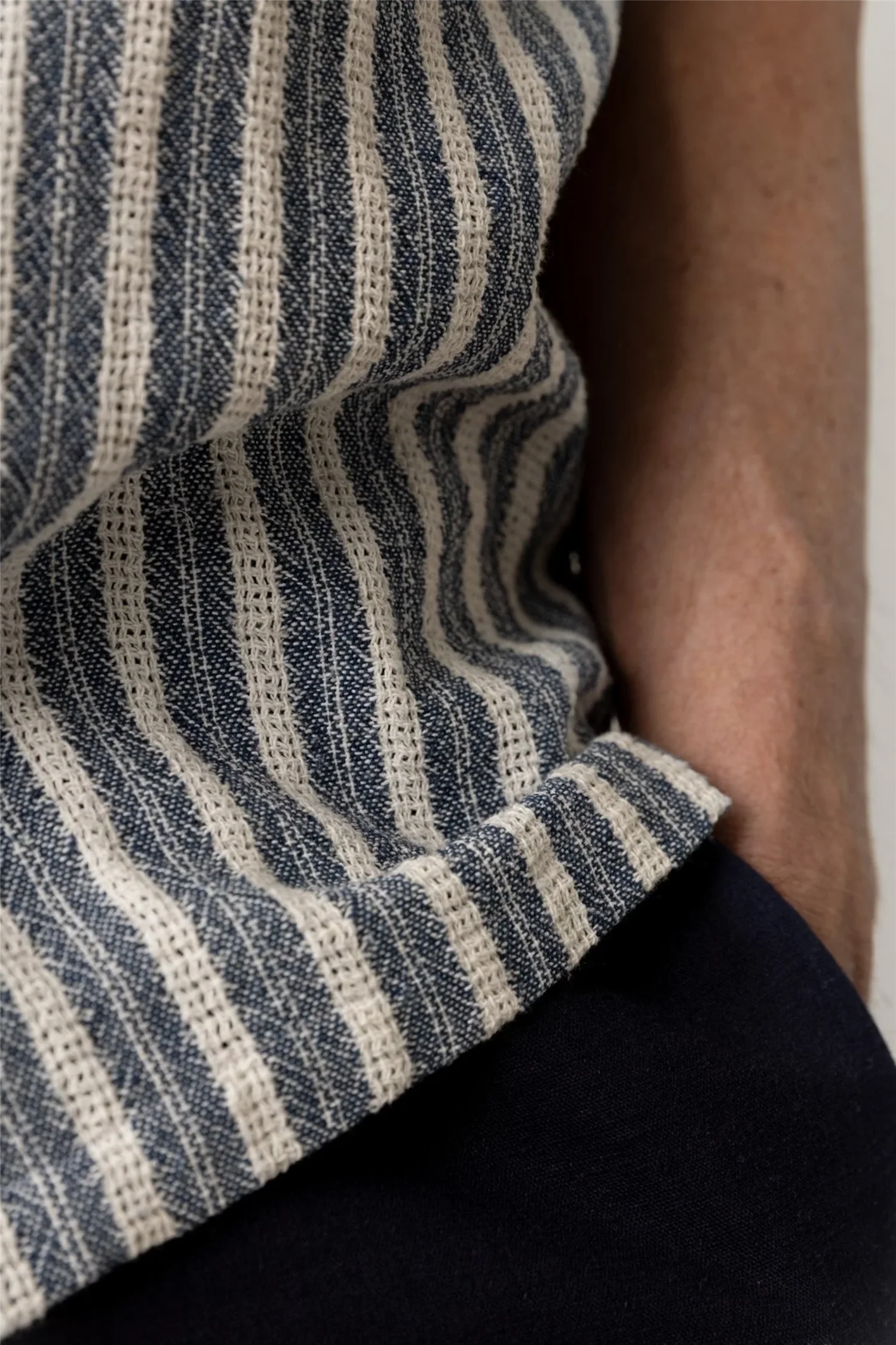 Joe Basso Stripe SS Shirt Salute Navy - Image 4