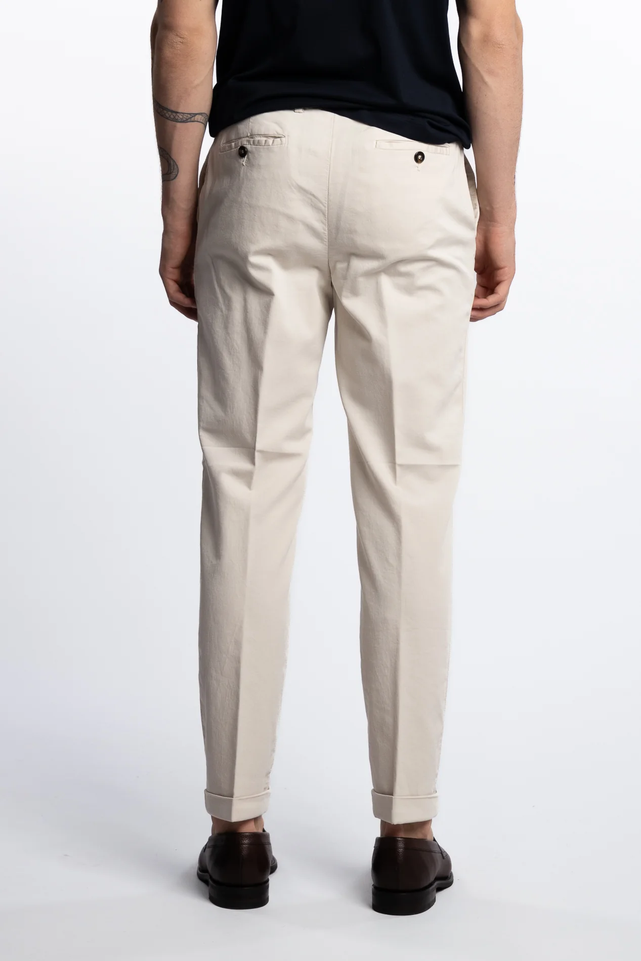 Cotton/Elastan Pant Beige - Image 2