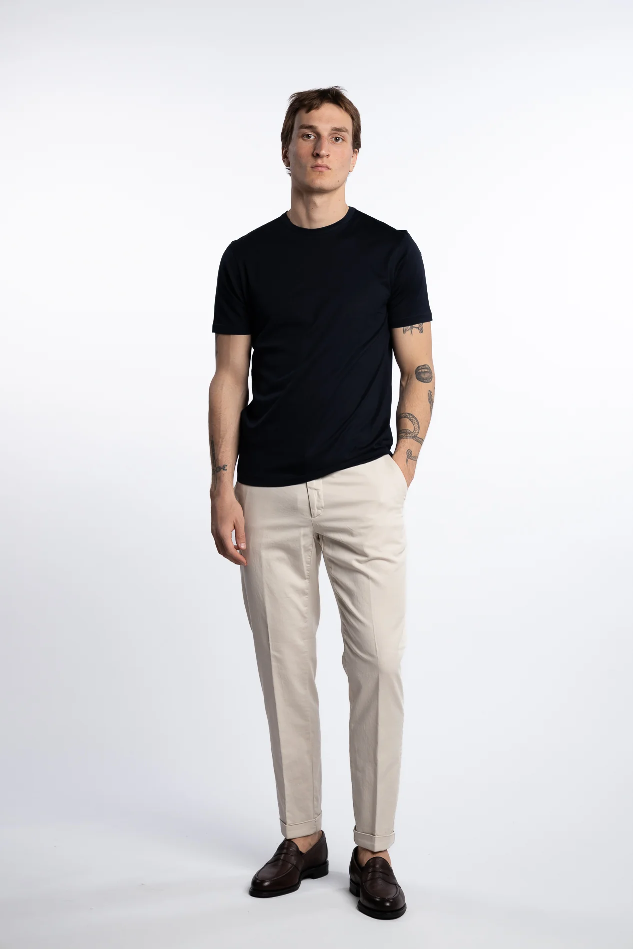 Cotton/Elastan Pant Beige - Image 5