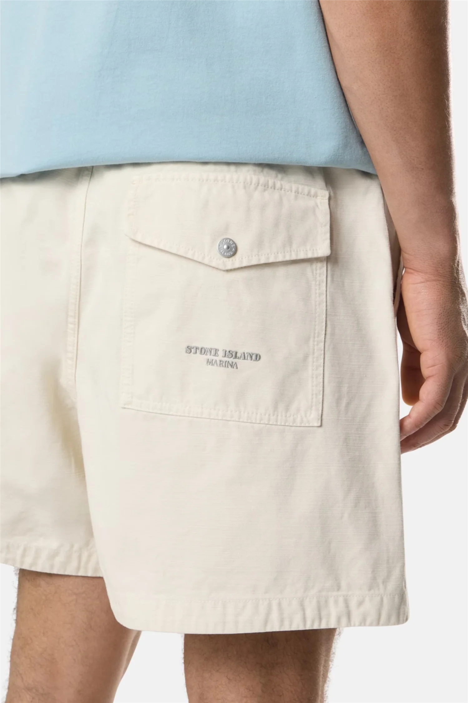Bermude Loose Wide Leg Marina Shorts Ivory - Image 3