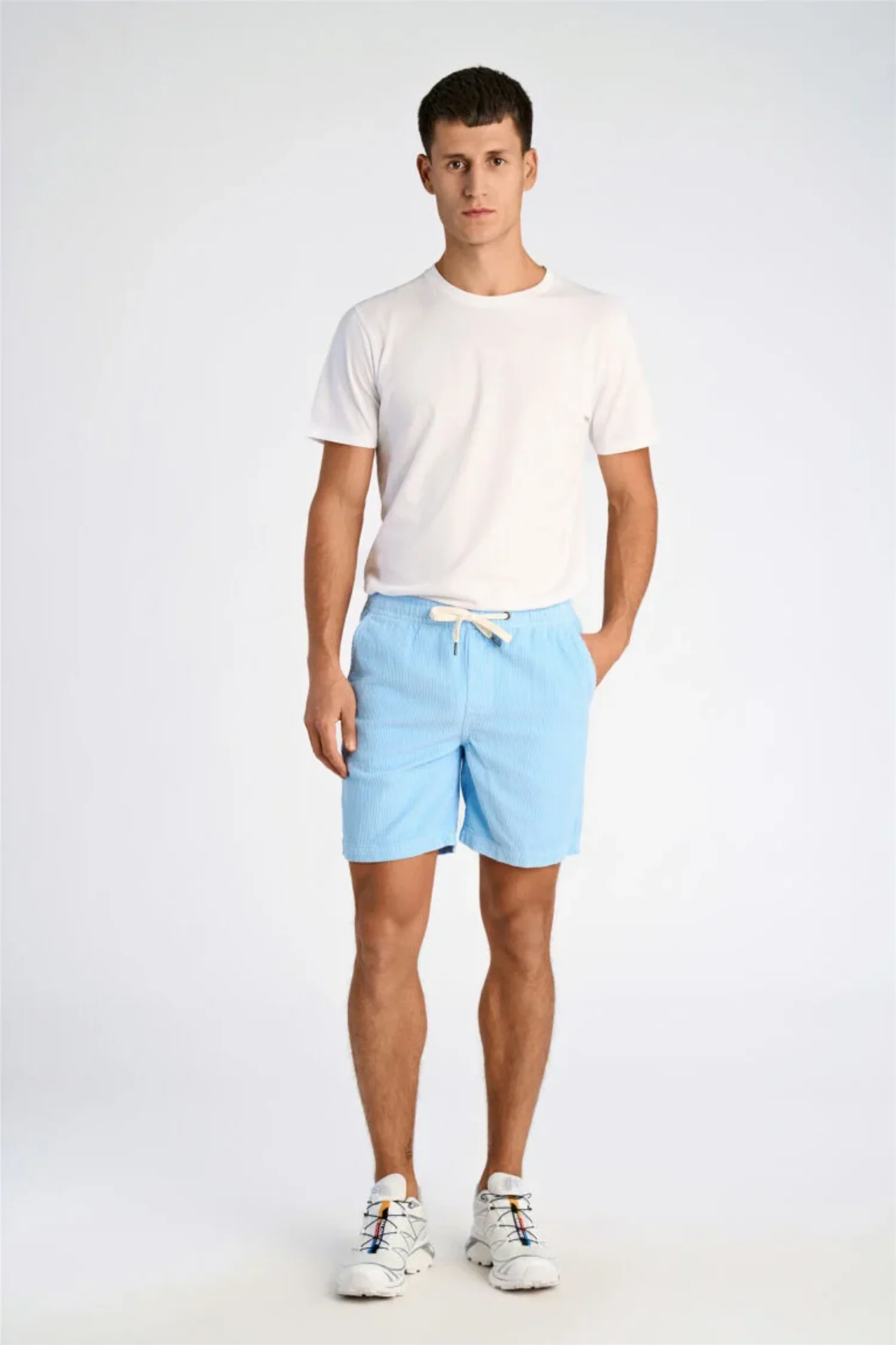 Corduroy Shorts Bright Blue - Image 3