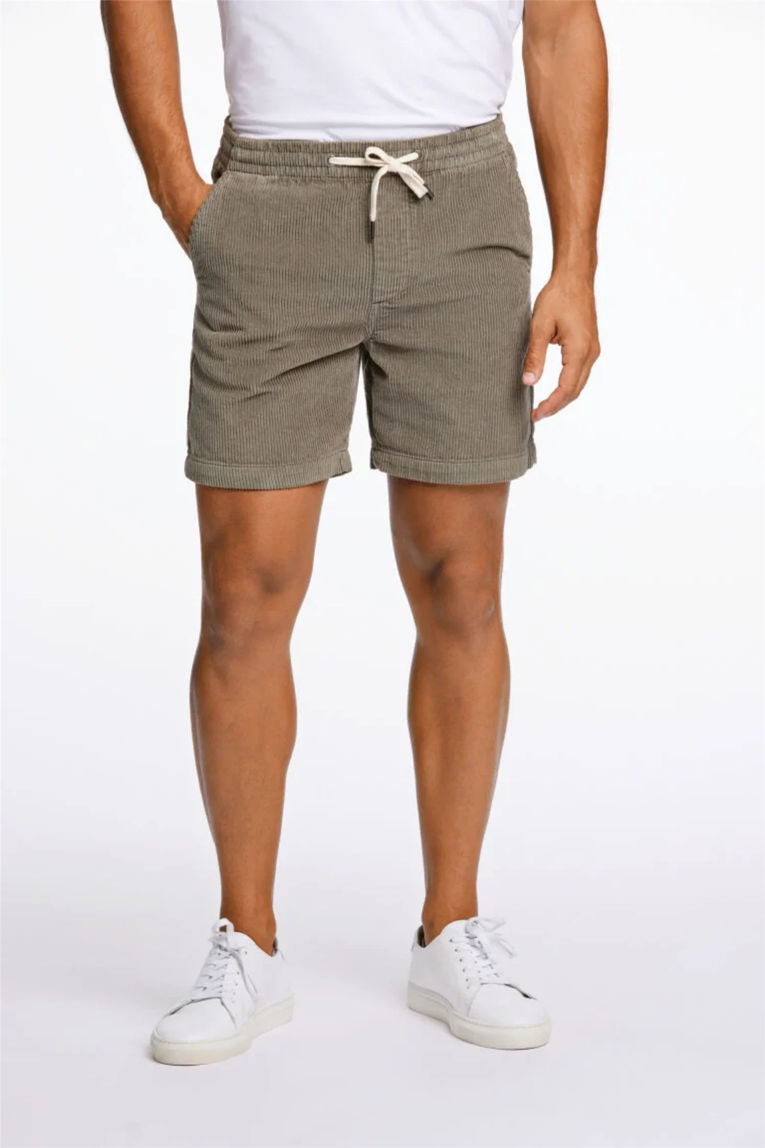 Corduroy Shorts Light Army - Image 4