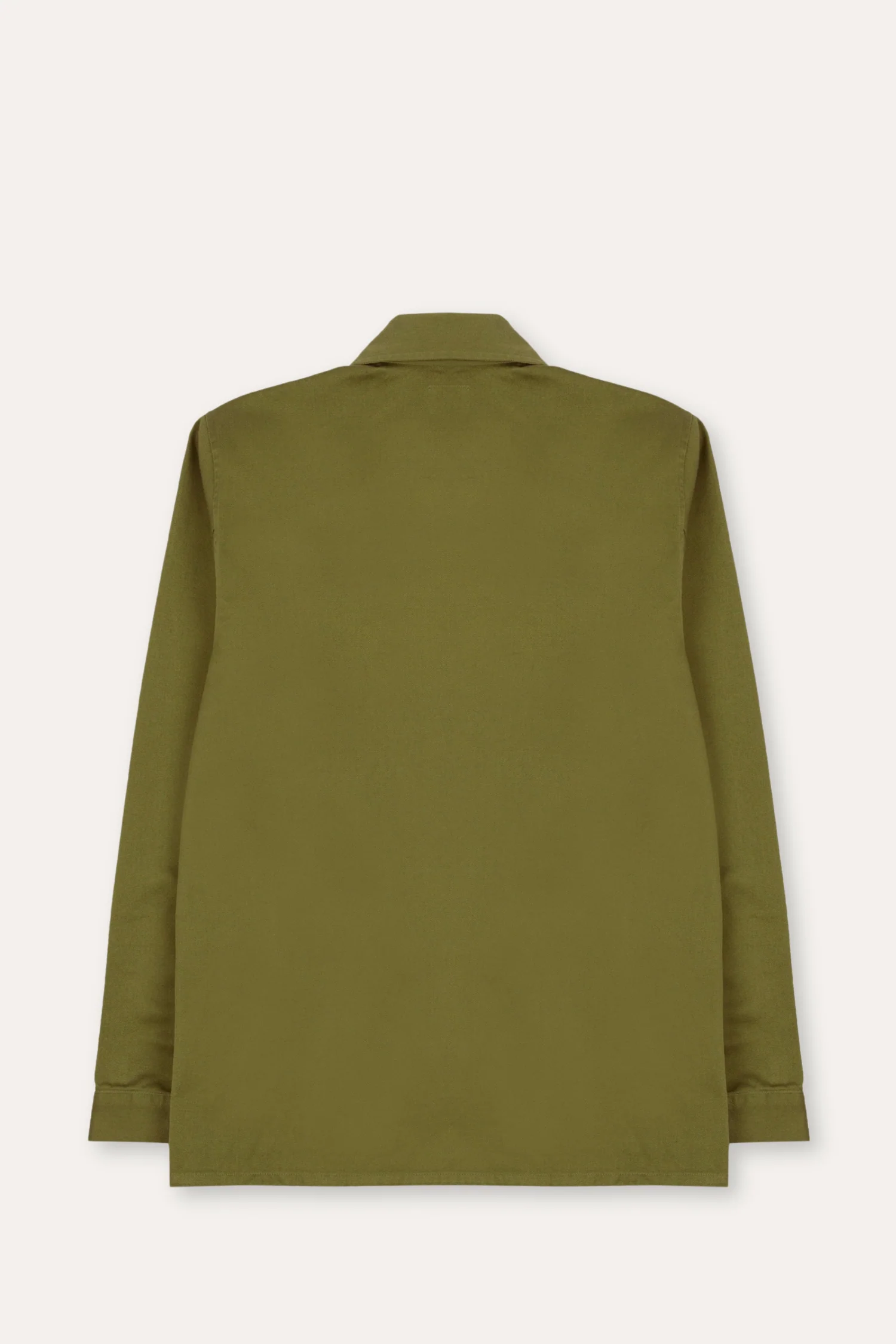 Cotton Twill Three-Pocket Overshirt Green - Image 2