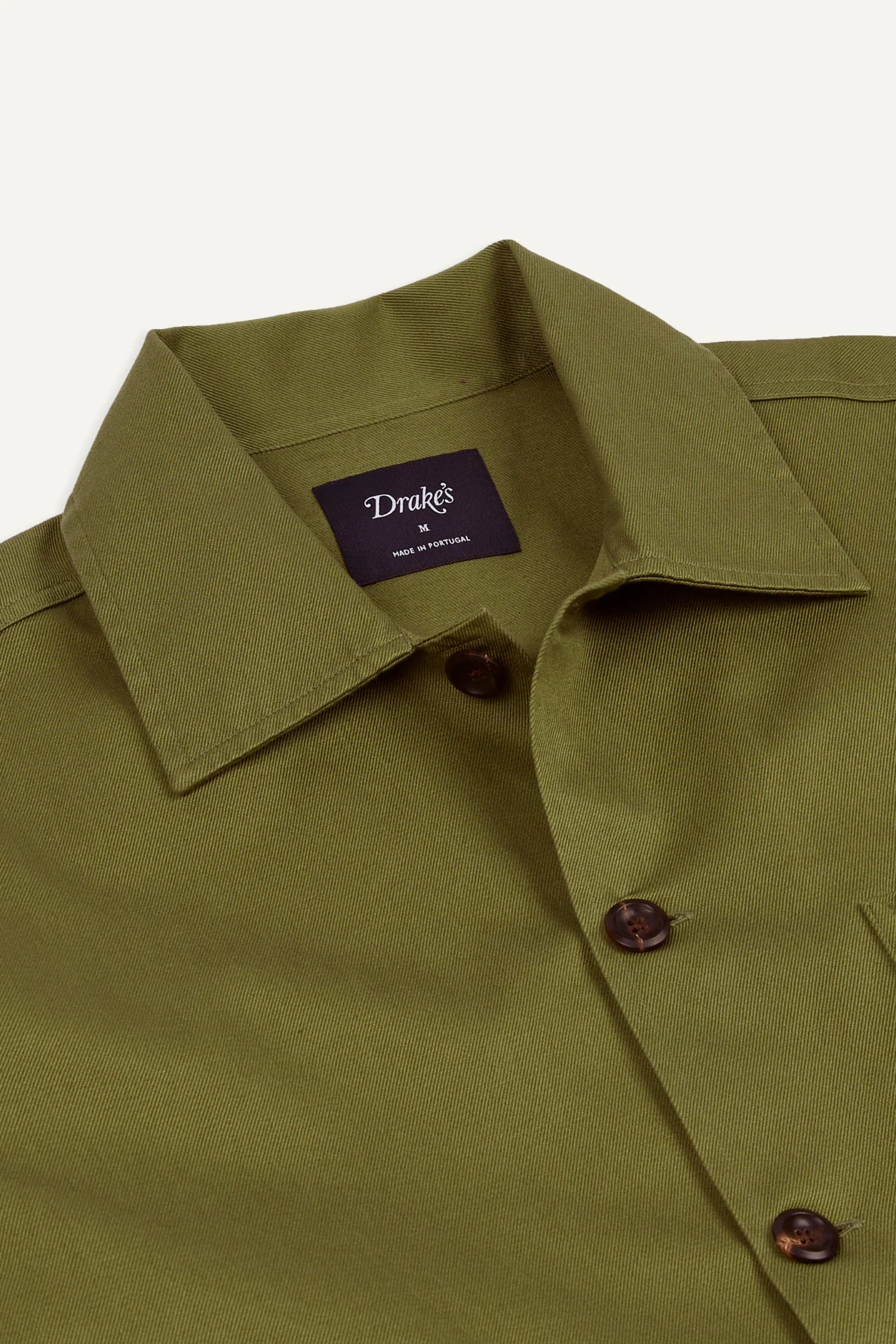 Cotton Twill Three-Pocket Overshirt Green - Image 4