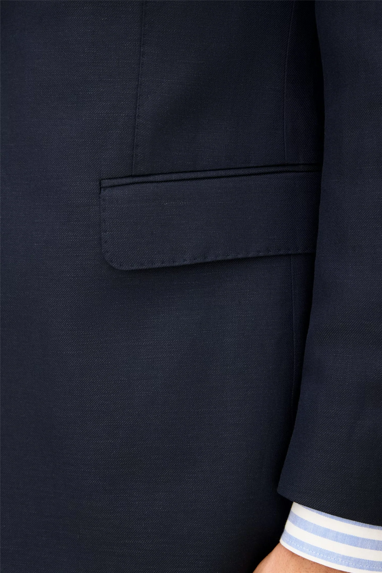 Rufus Regular Fit Wool/Linen Blazer Navy - Image 9