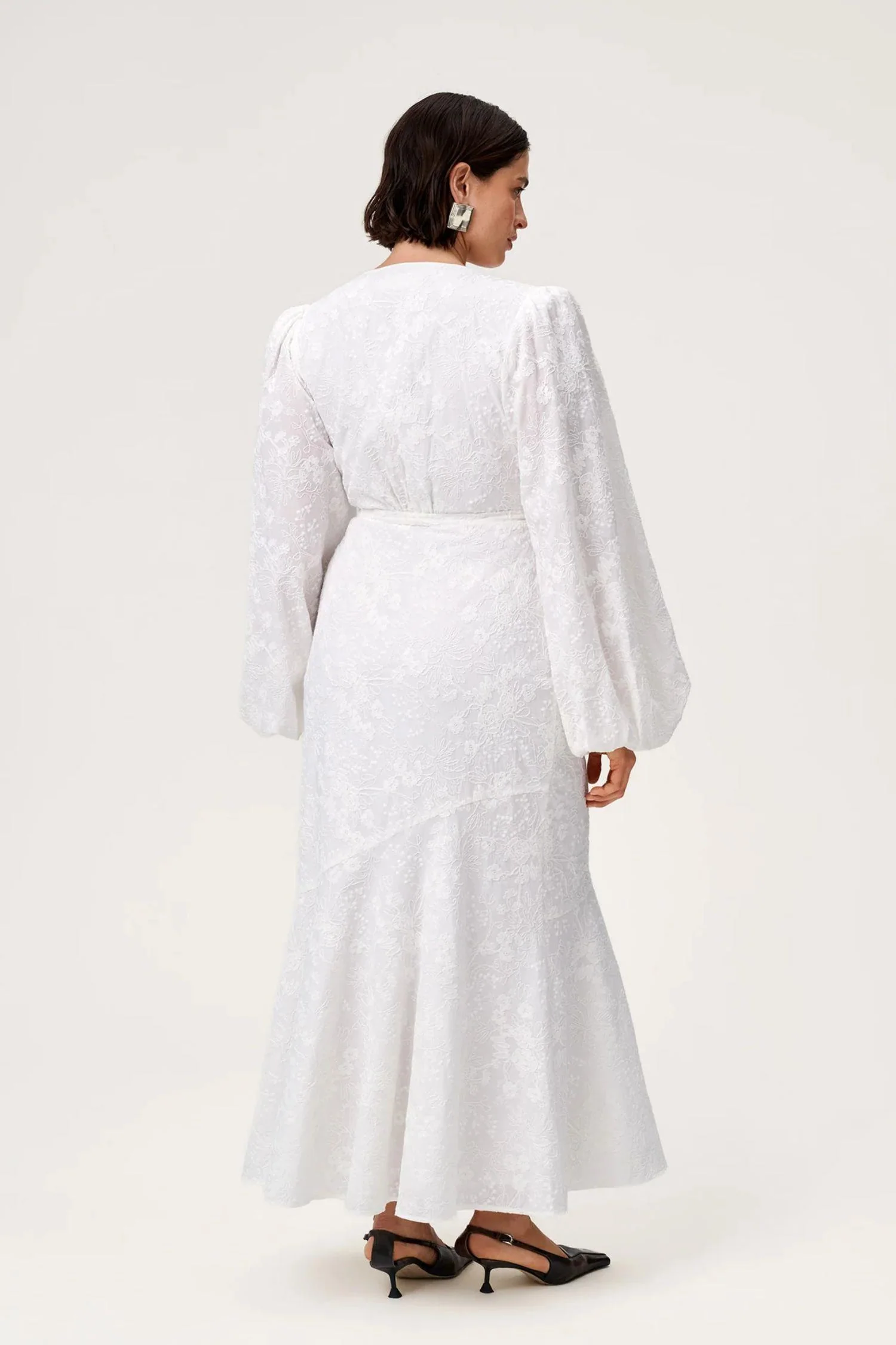 Portofino Maxi Dress- White Embroidery - Image 3