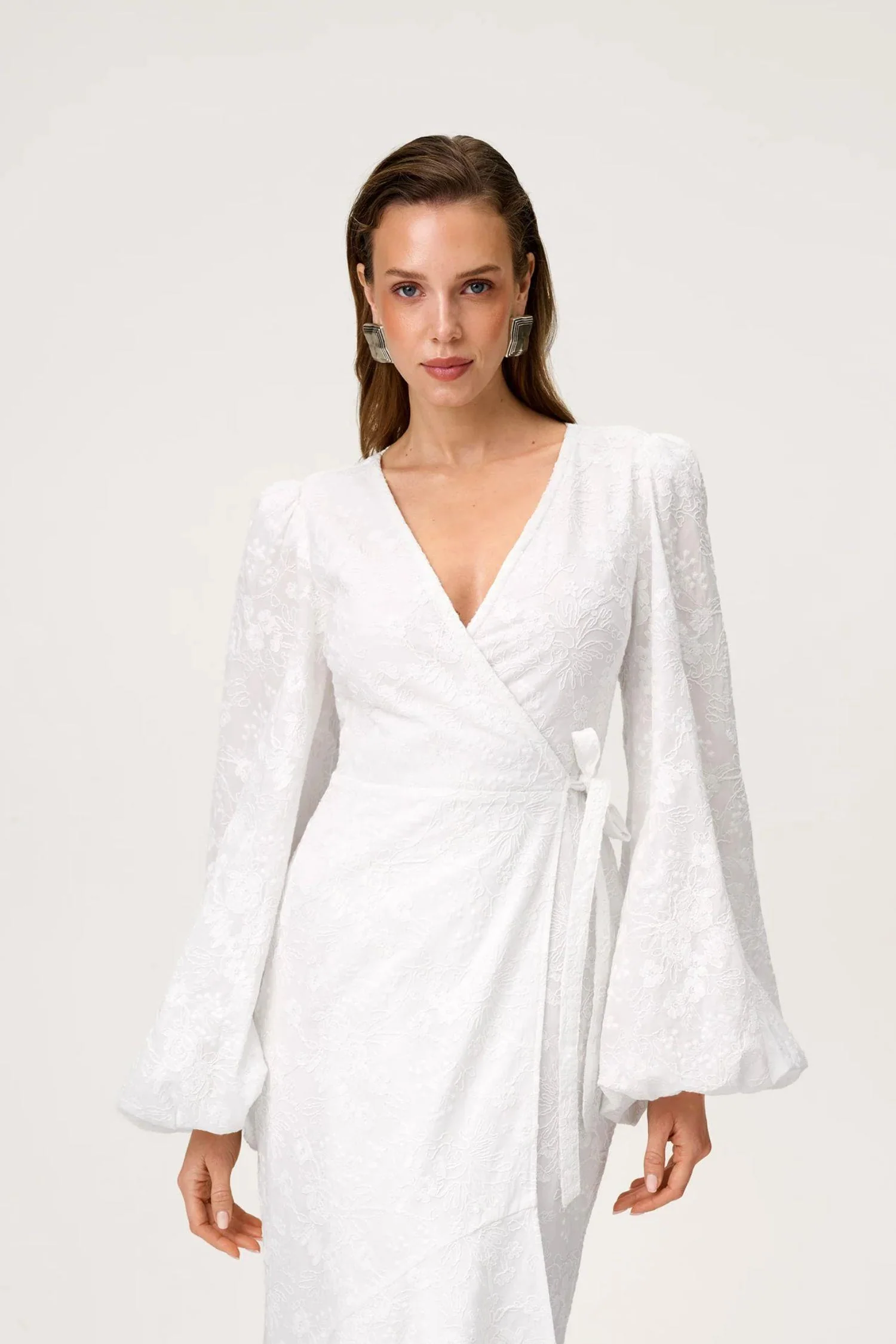 Portofino Maxi Dress- White Embroidery - Image 4
