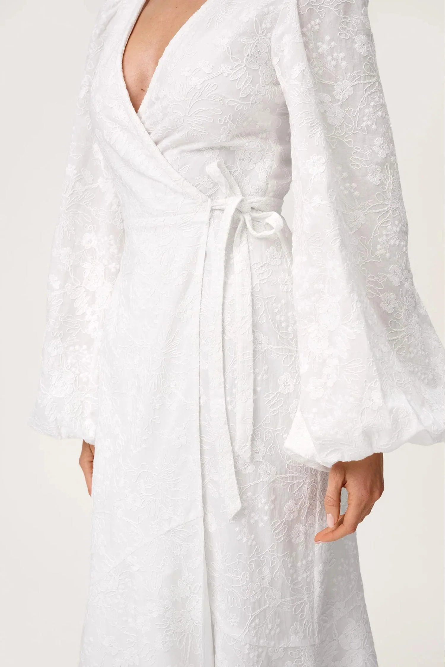 Portofino Maxi Dress- White Embroidery - Image 5
