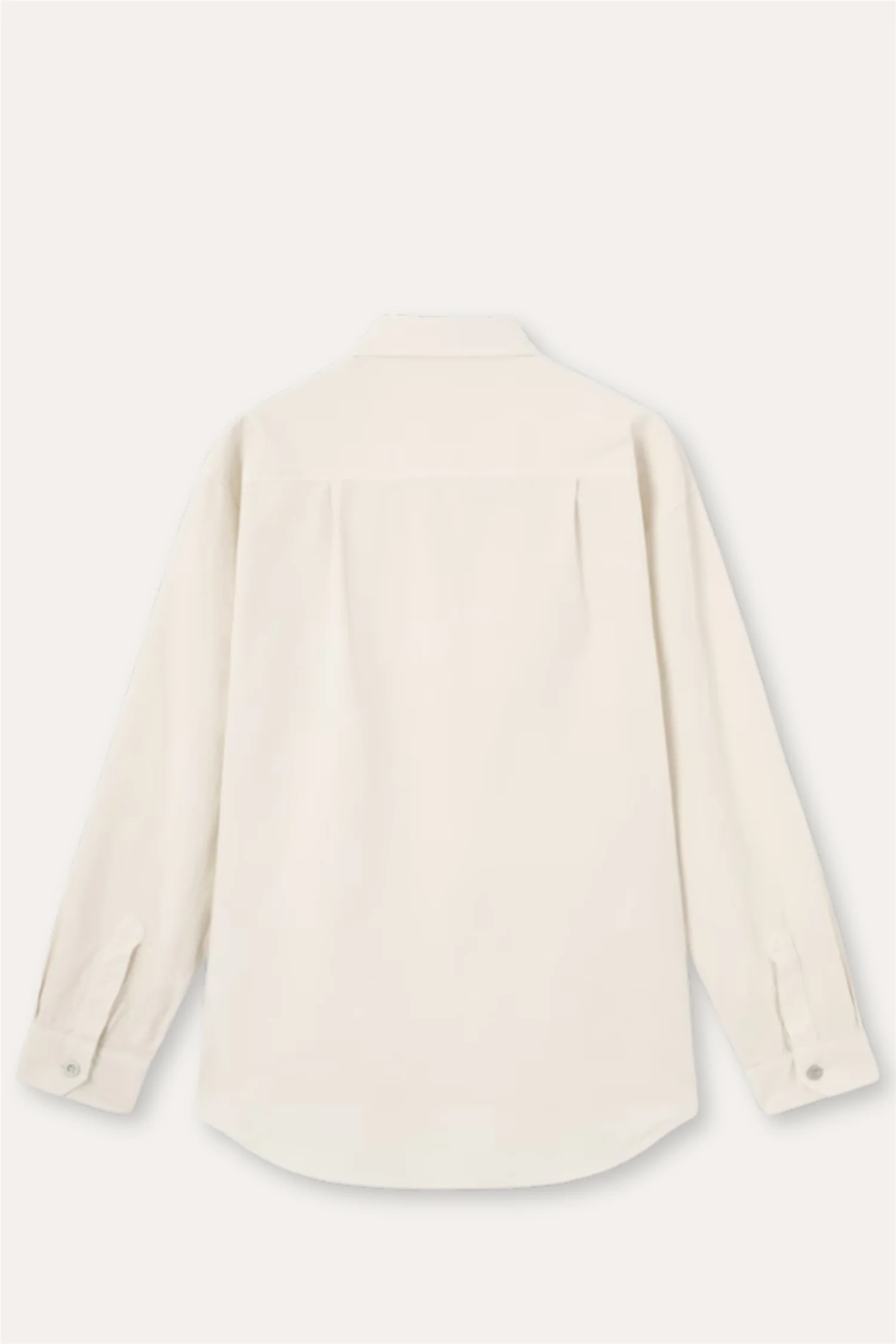1200029 Regular-fit Overshirt With Stone Island Marina Embroidery Ivory - Image 3