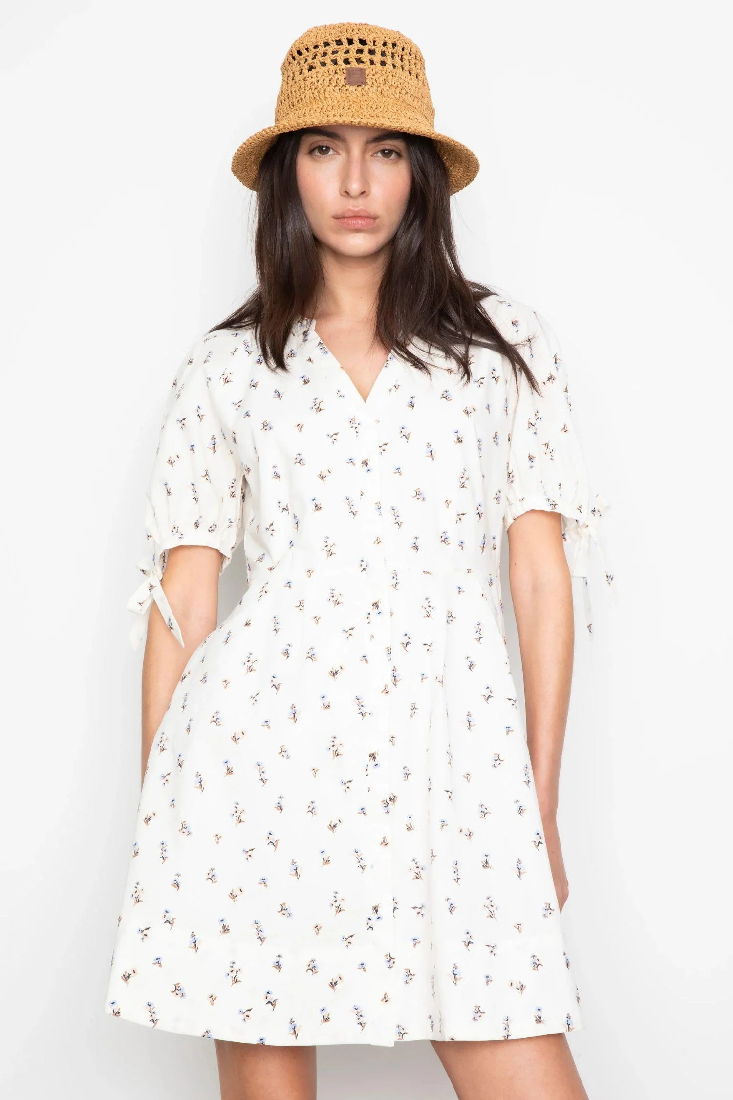 Lia Dress - White Anemone Print - Image 3