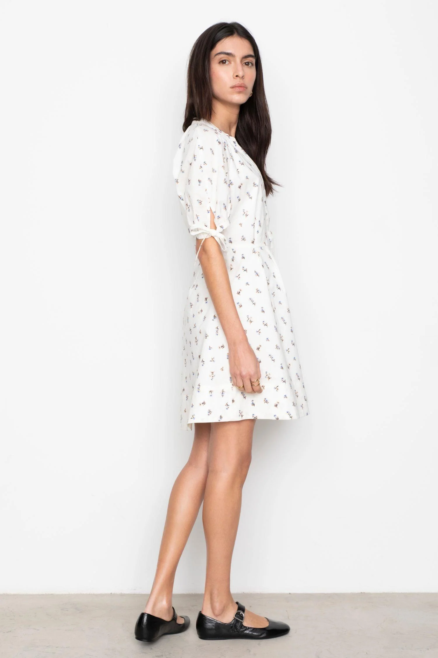 Lia Dress - White Anemone Print - Image 5