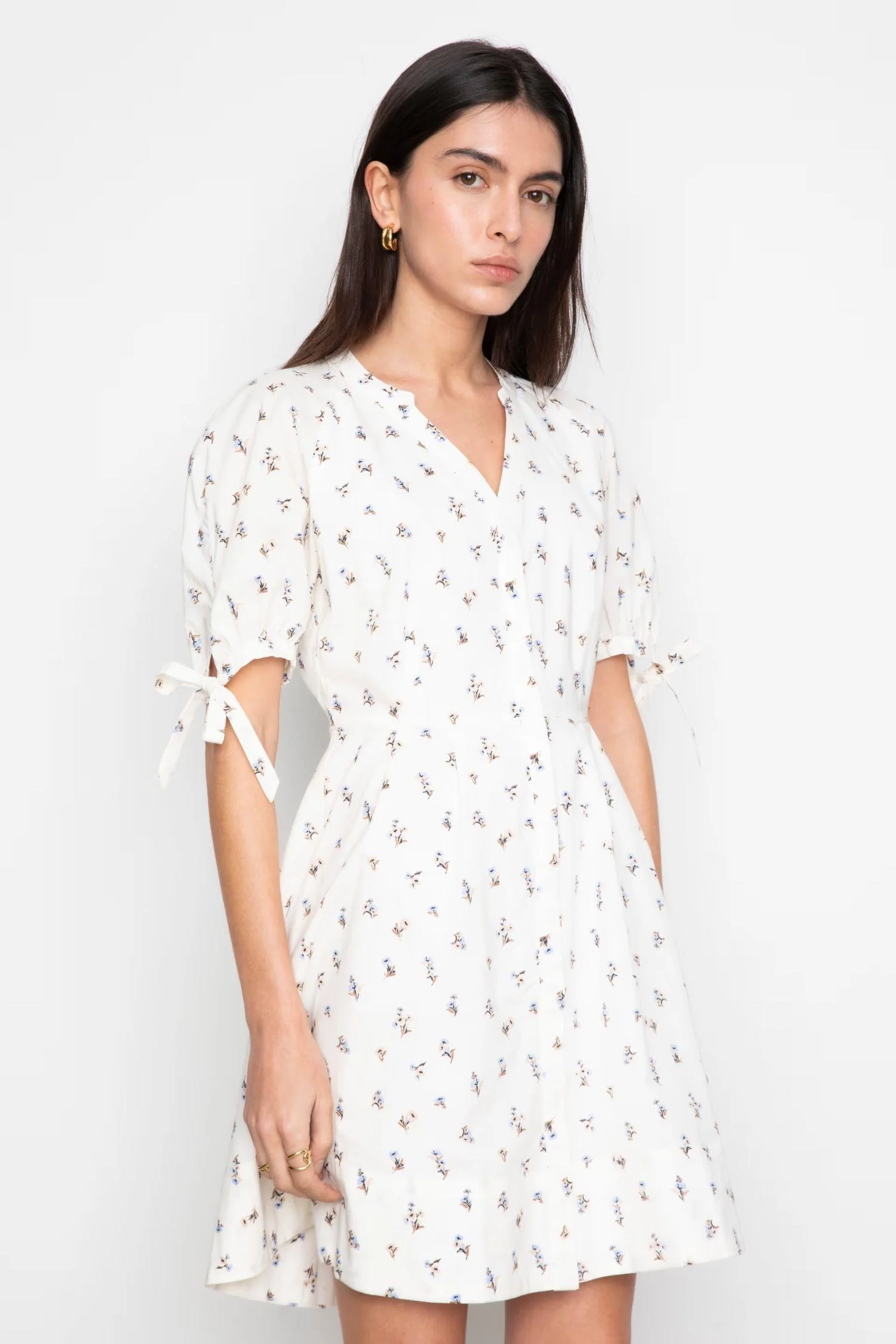 Lia Dress - White Anemone Print - Image 6
