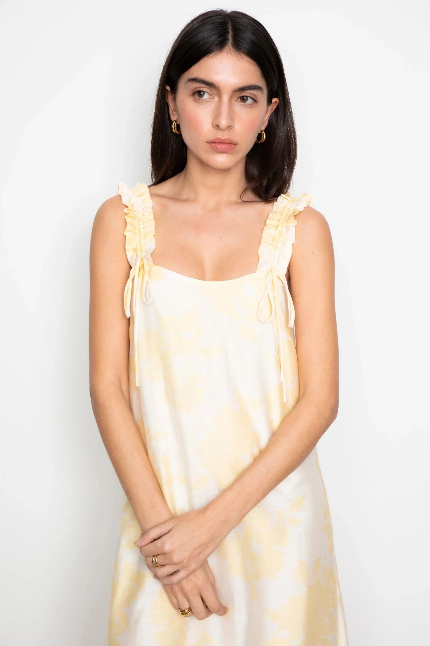 Zaha Dress  Yellow Floral Print - Image 5
