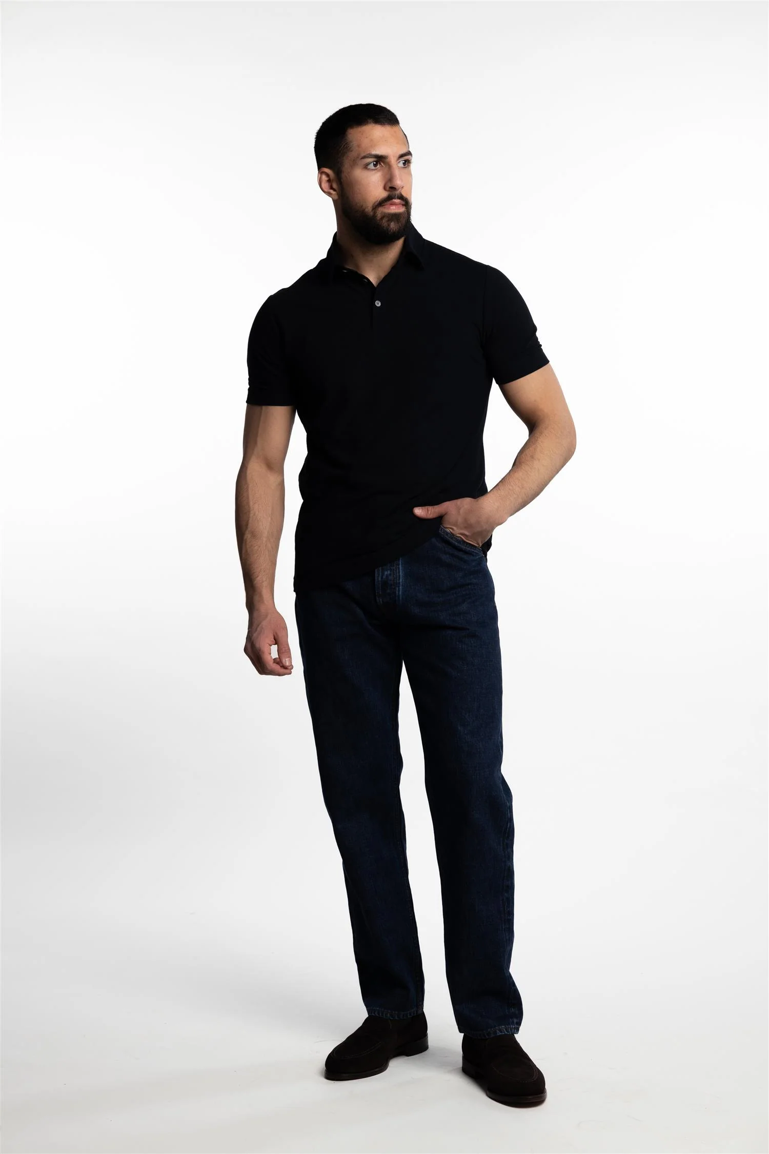 Ice Cotton Short Sleeve Polo Shirt Navy - Image 5