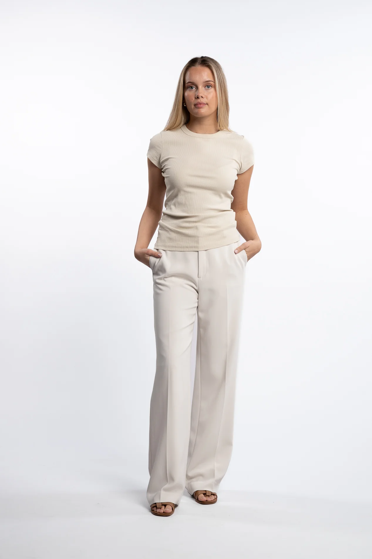 Hutton Trouser- Ivory - Image 2
