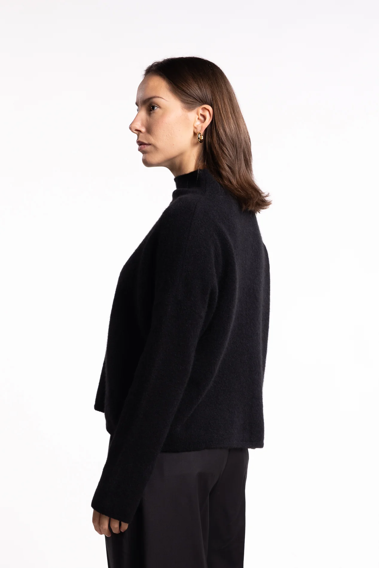 Mika Yak Funnelneck Sweater- Black - Image 2