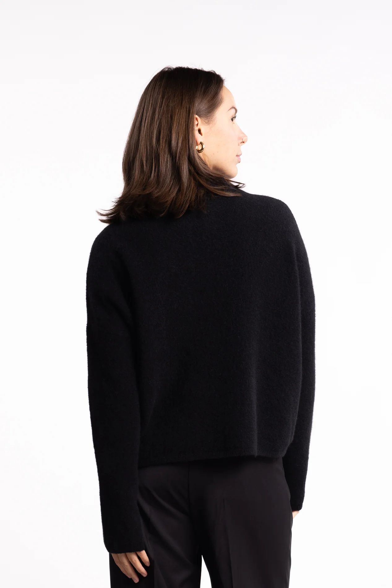 Mika Yak Funnelneck Sweater- Black - Image 3