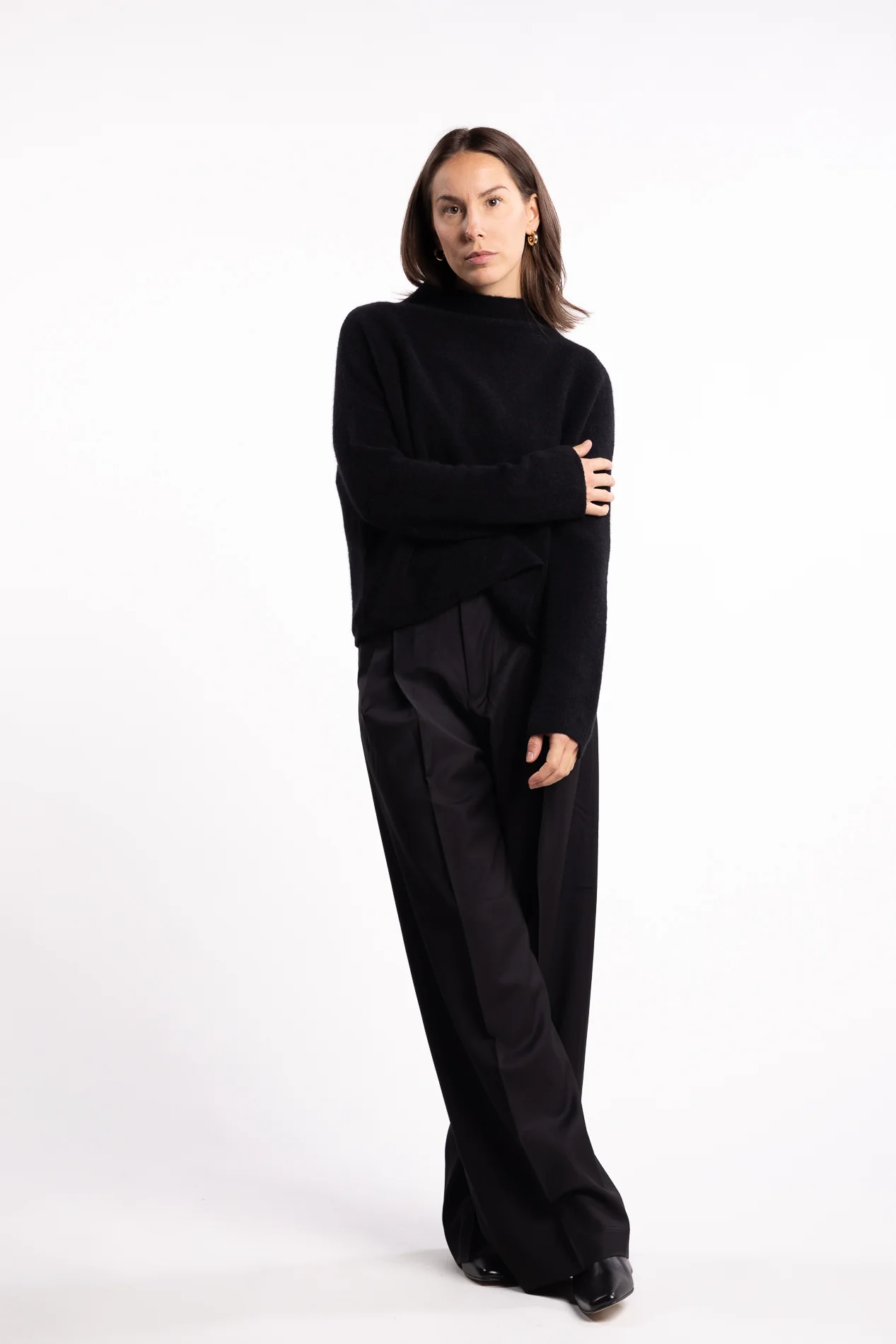 Mika Yak Funnelneck Sweater- Black - Image 6