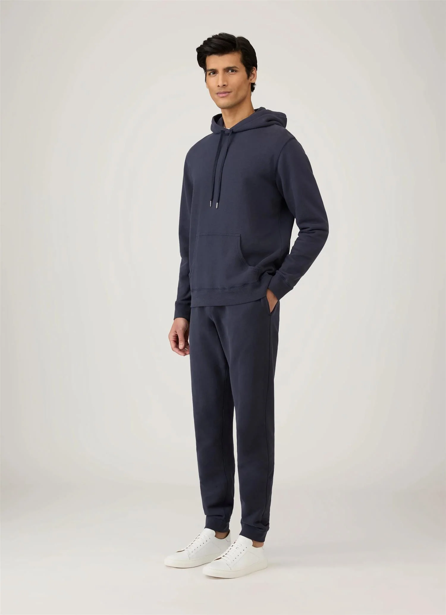 Loopback Hoodie Navy - Image 3