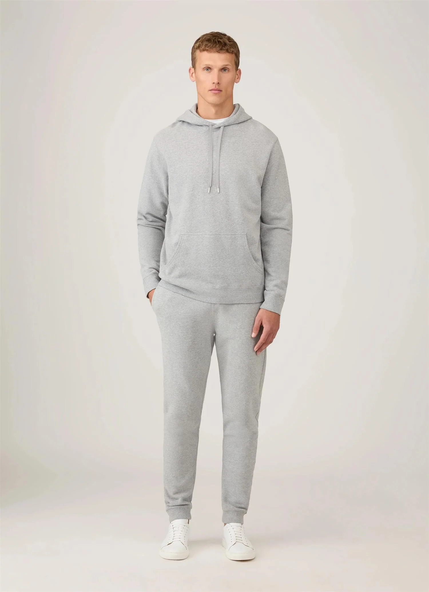 Loopback Hoodie Grey Melange - Image 3