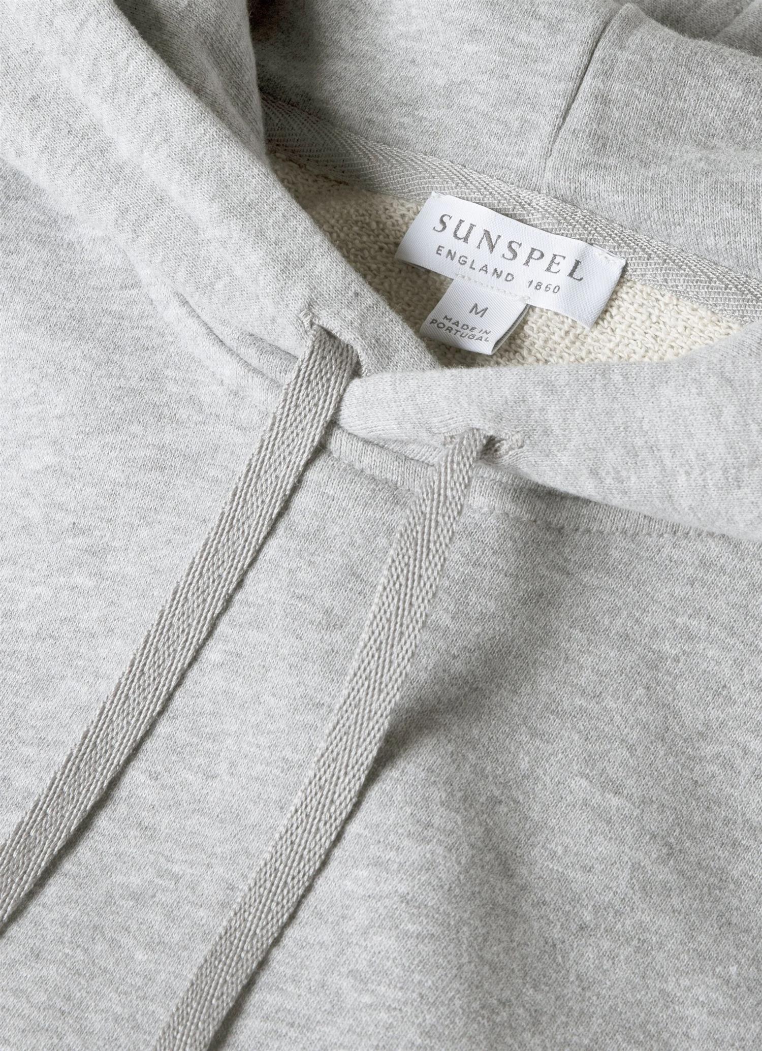 Loopback Hoodie Grey Melange - Image 4