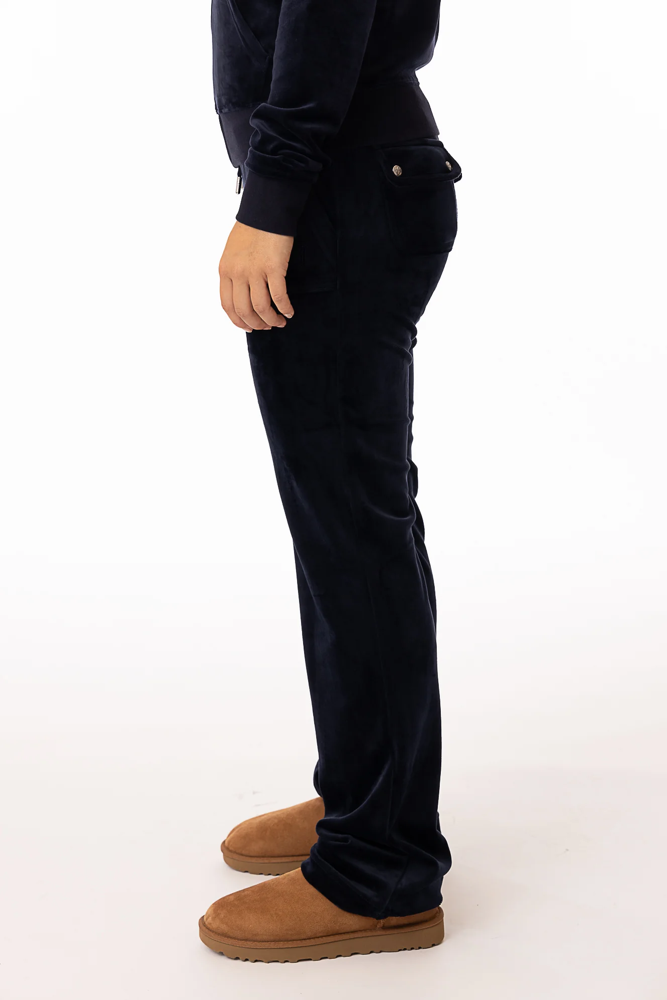 Del Ray Classic Velour Pant Pocket- Night Sky - Image 7