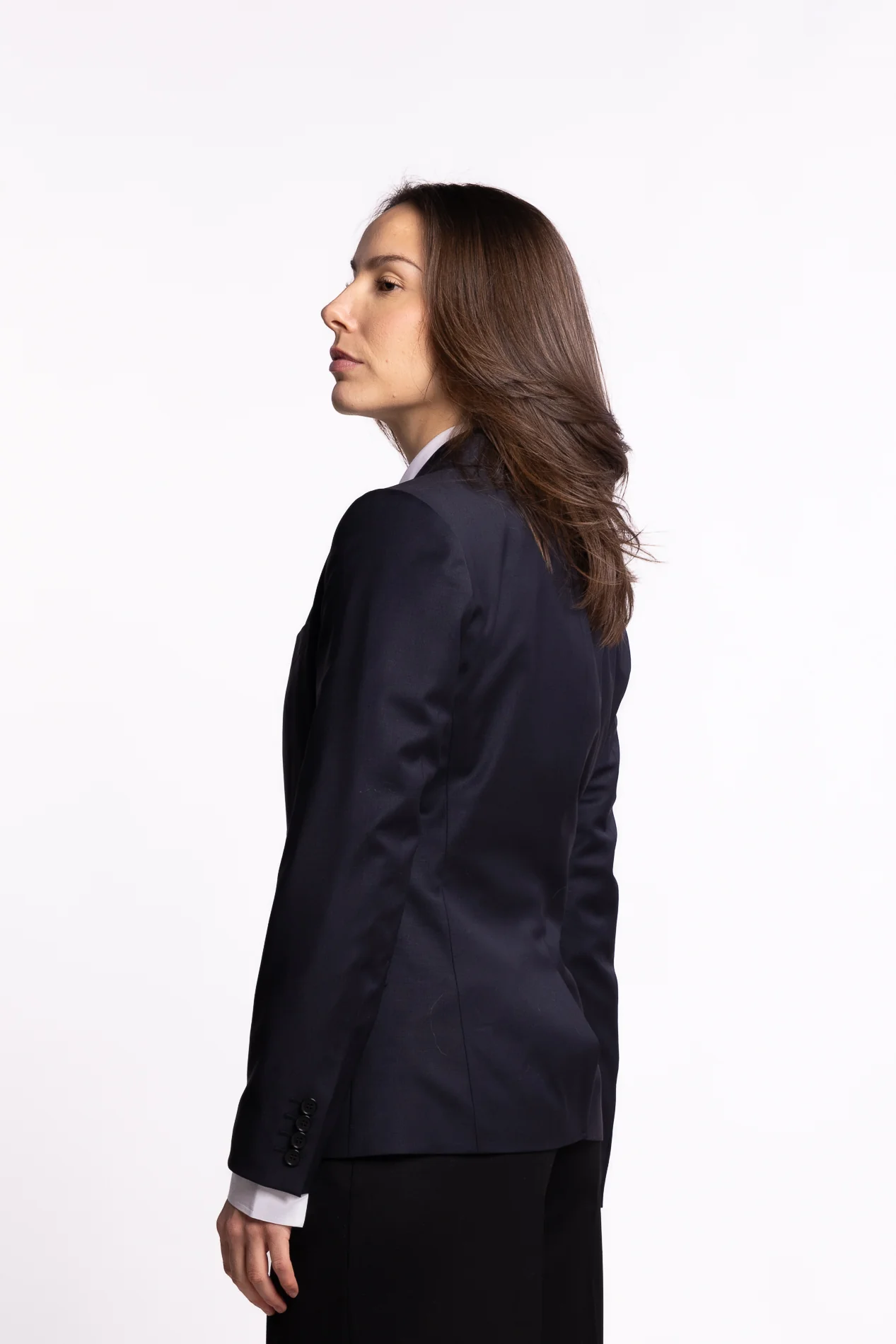 Sasha Cool Wool Blazer- Dark Navy - Image 2