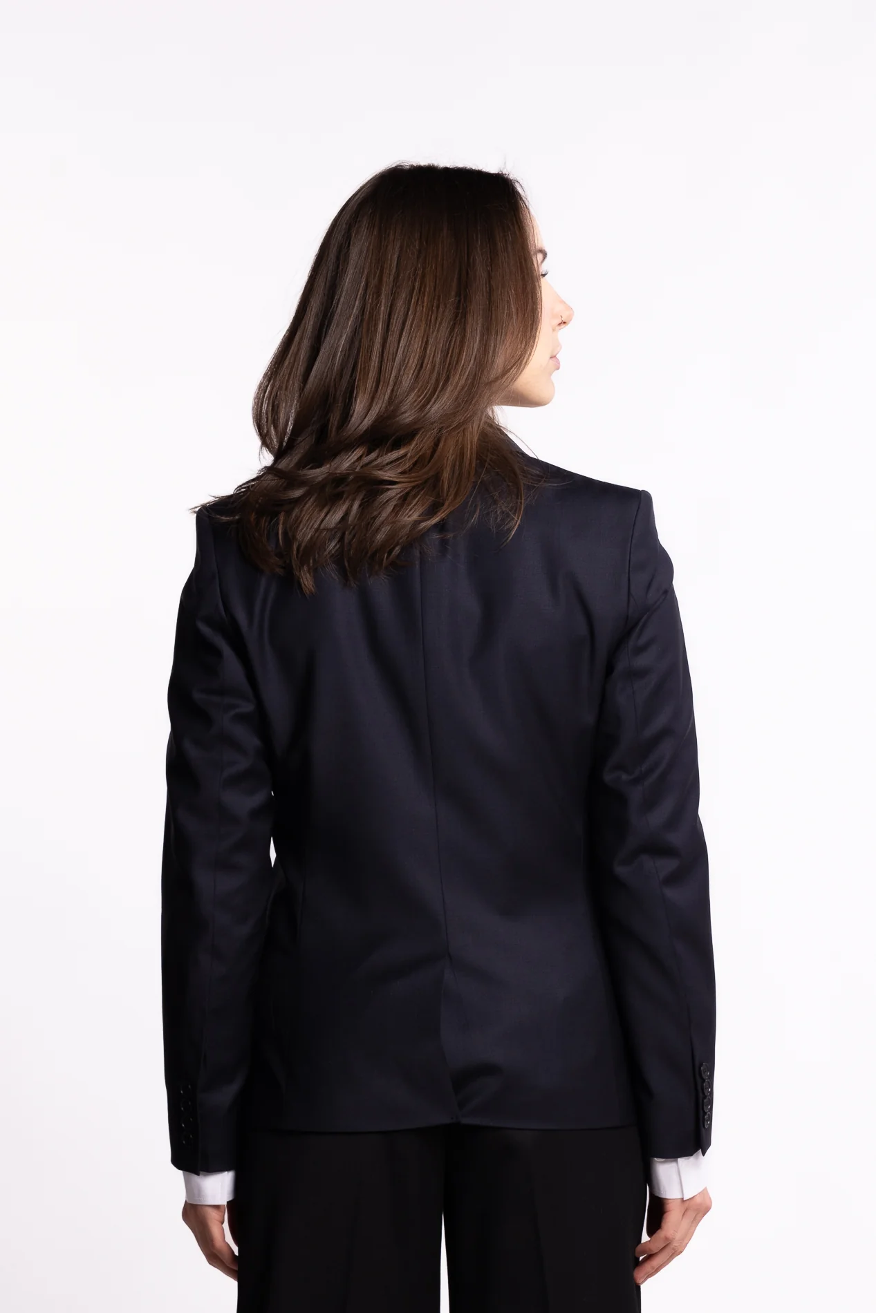 Sasha Cool Wool Blazer- Dark Navy - Image 3