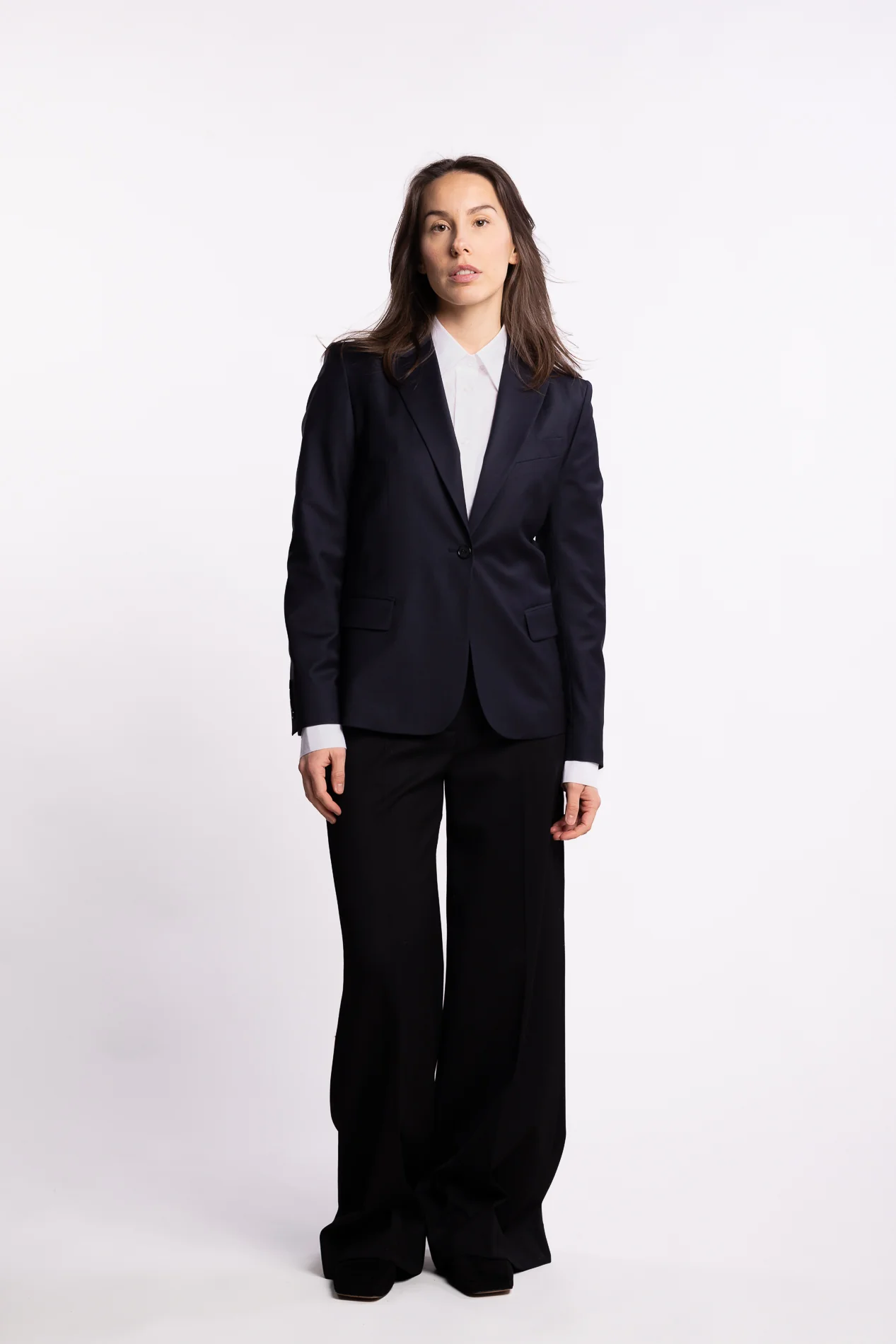 Sasha Cool Wool Blazer- Dark Navy - Image 4