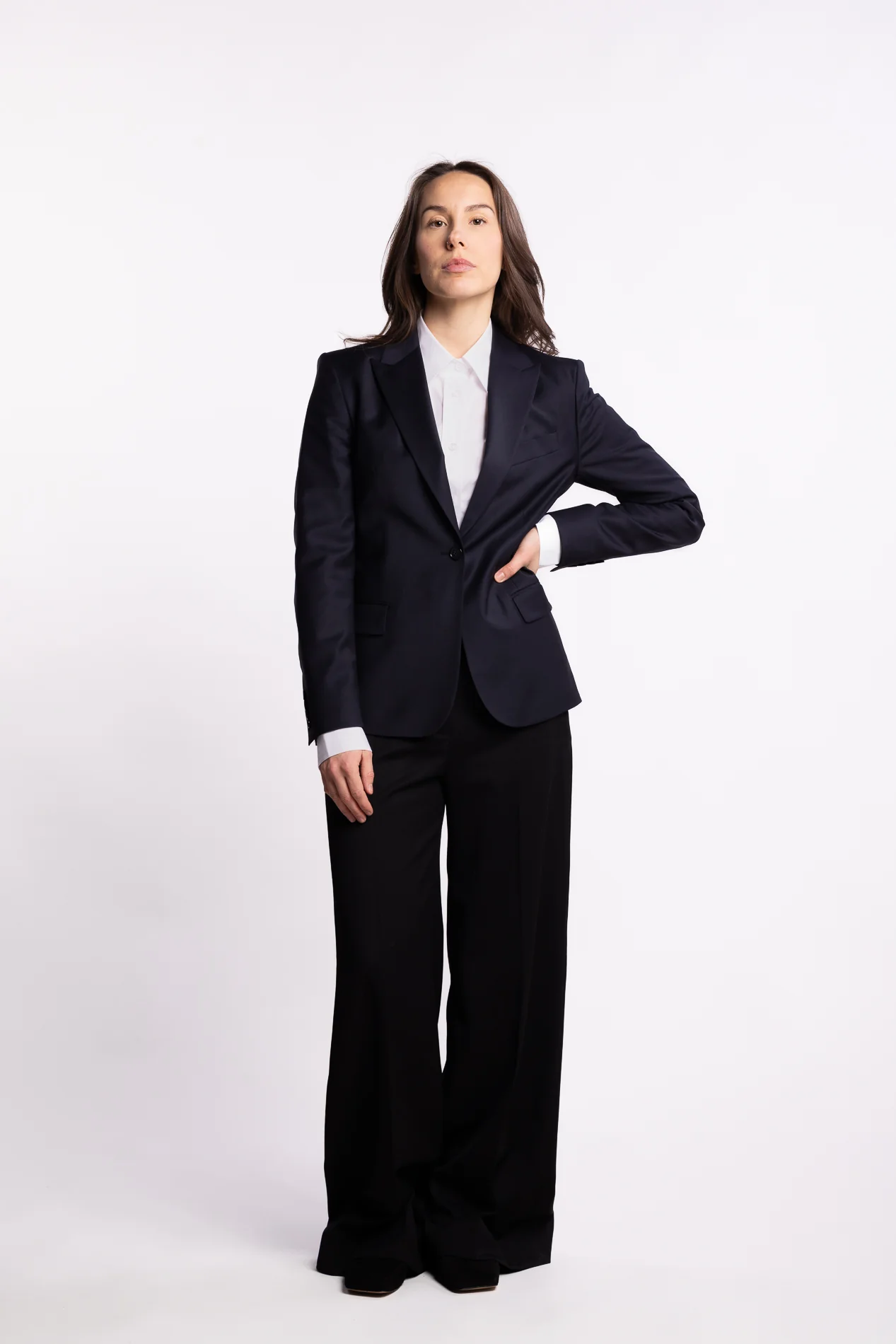 Sasha Cool Wool Blazer- Dark Navy - Image 6