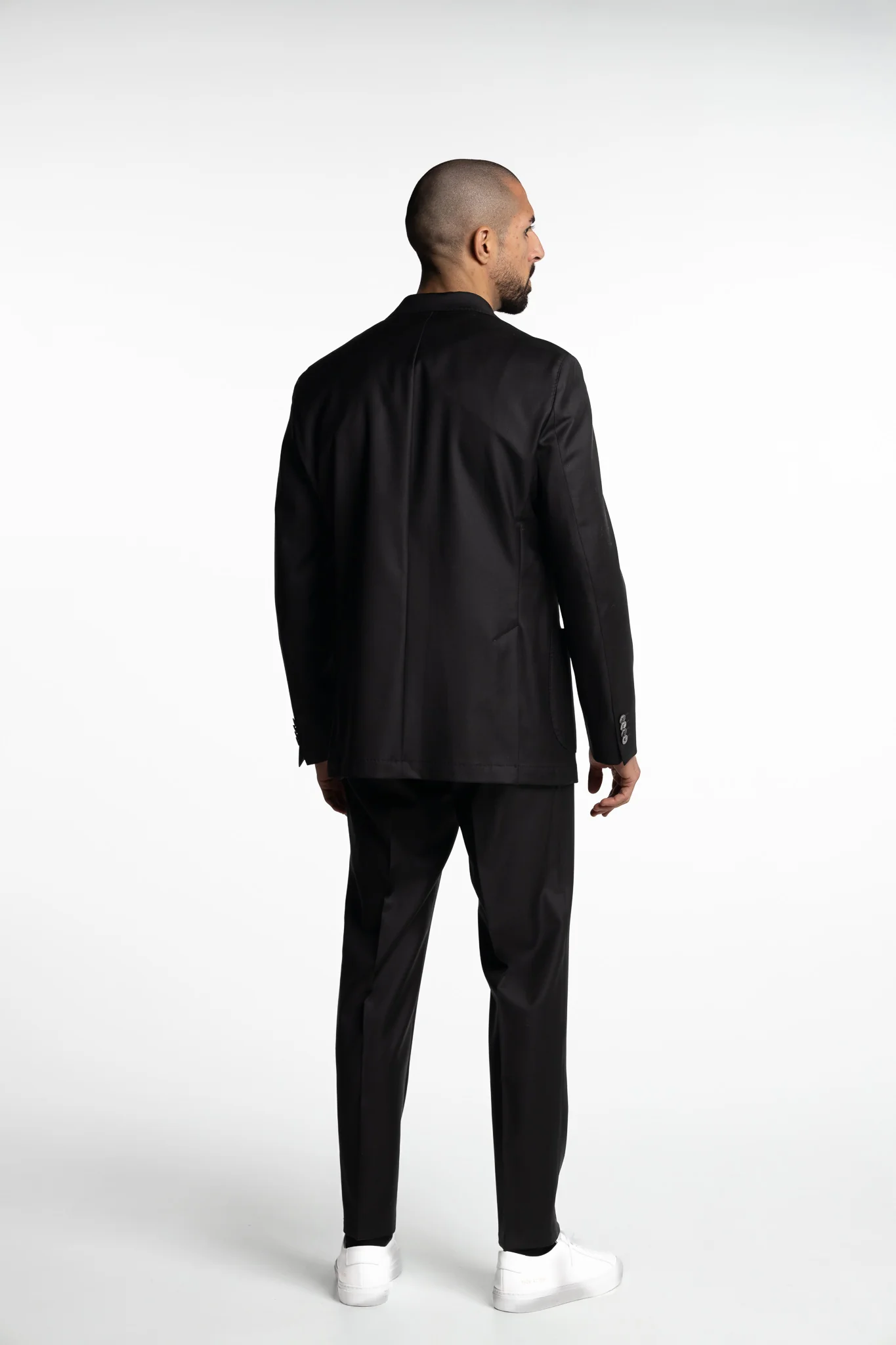 Vicenza Regular Fit Double Breasted Wool Blazer Black - Image 3