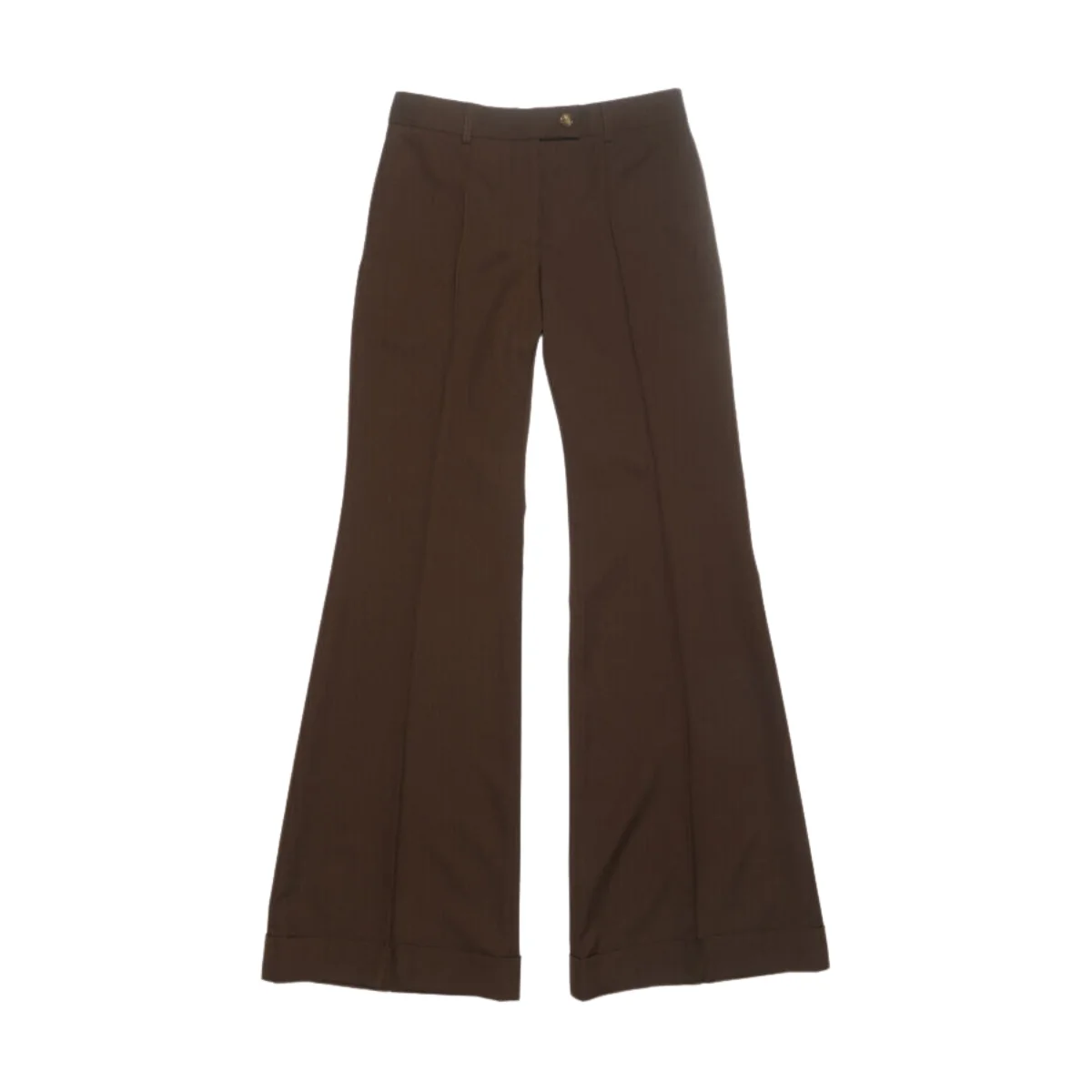 Tailored Flared Trousers- Chestnut Brown - Image 2