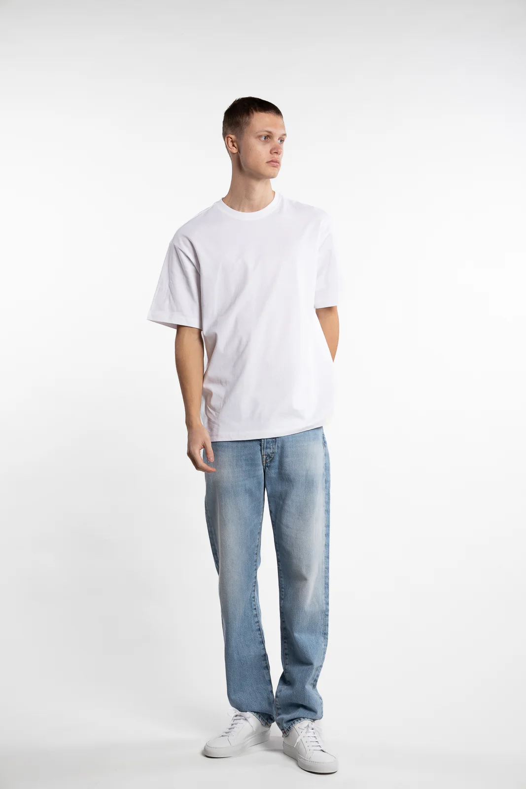 Organic Cotton Relaxed T-Shirt White - Image 6