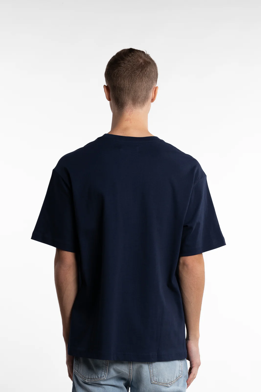 Organic Cotton Relaxed T-Shirt Blue - Image 3