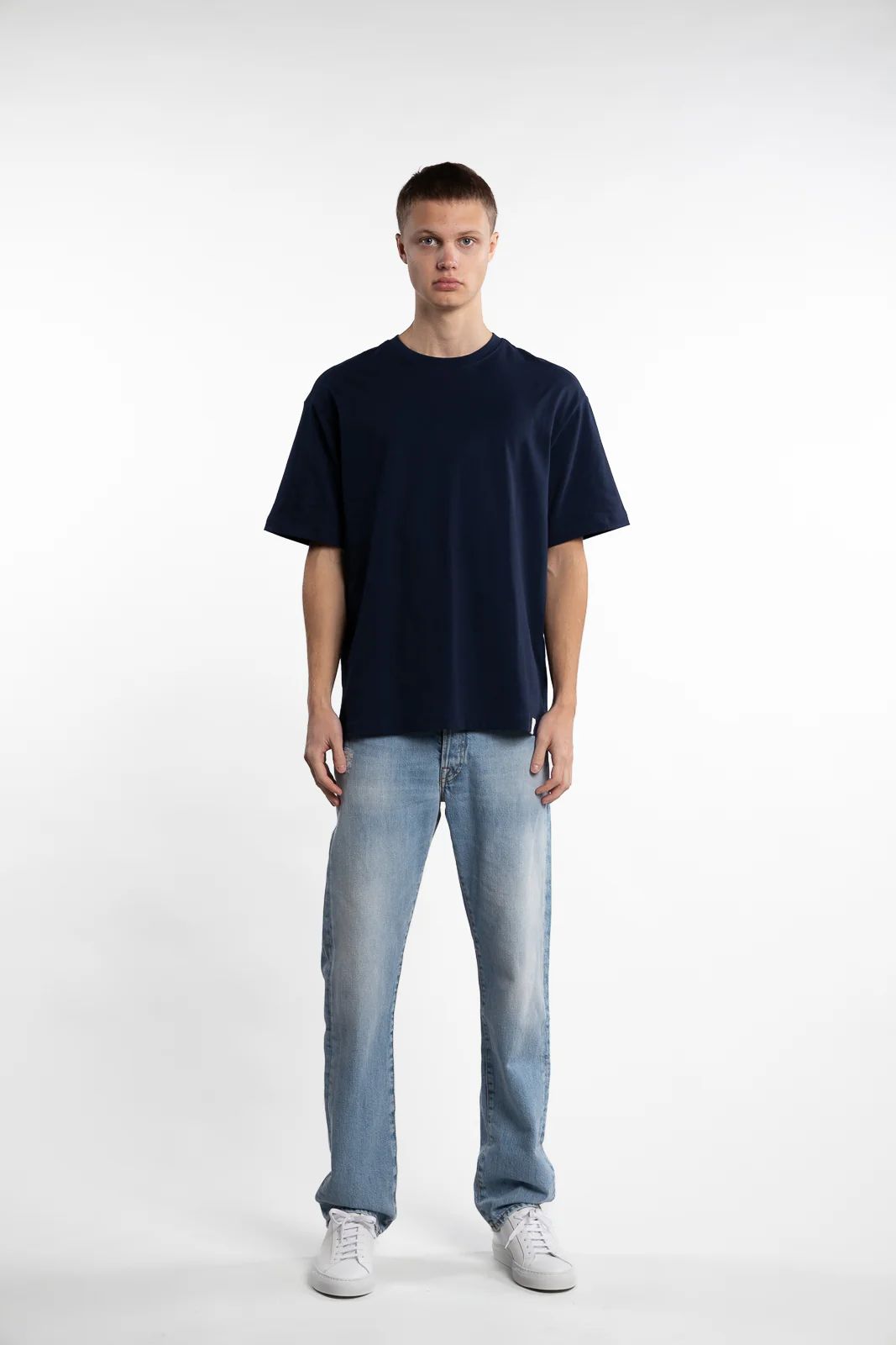 Organic Cotton Relaxed T-Shirt Blue - Image 4