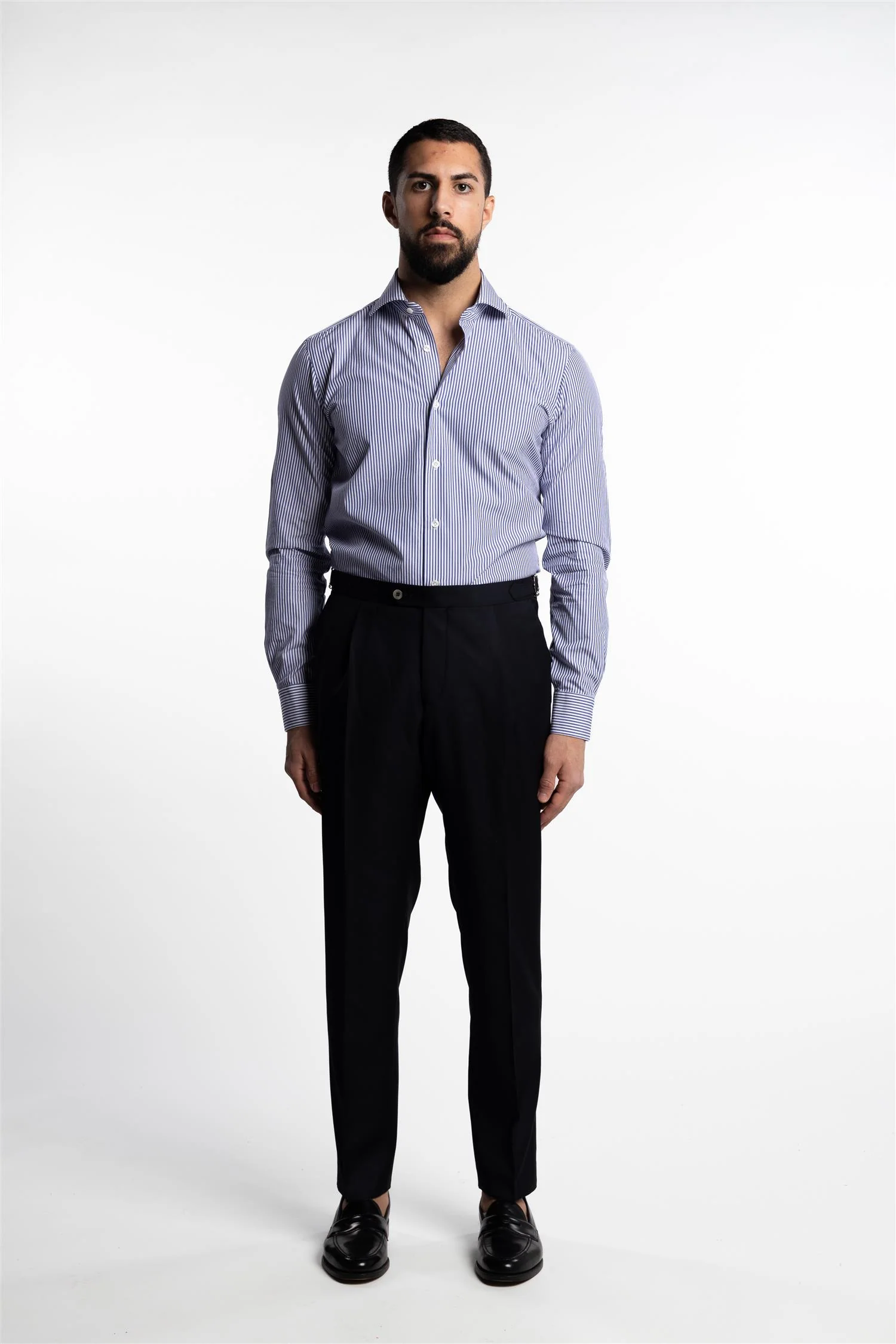 Culto Cotton Shirt Blue Stripes - Image 4