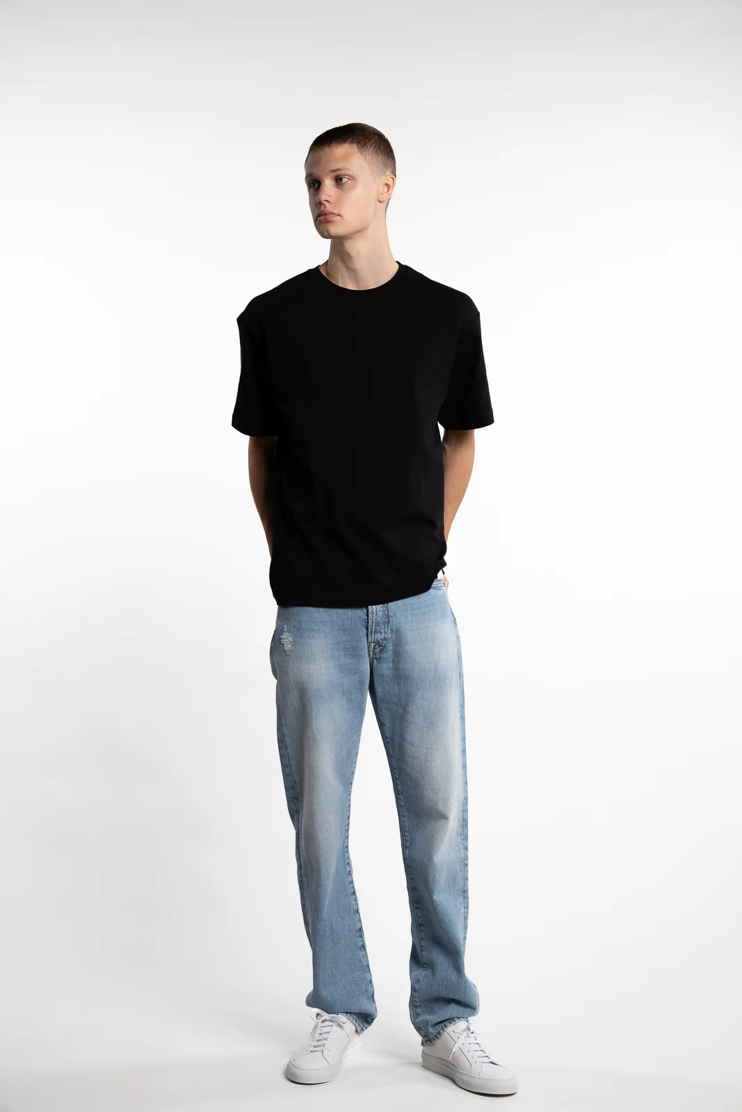 Organic Cotton Relaxed T-Shirt Black - Image 6
