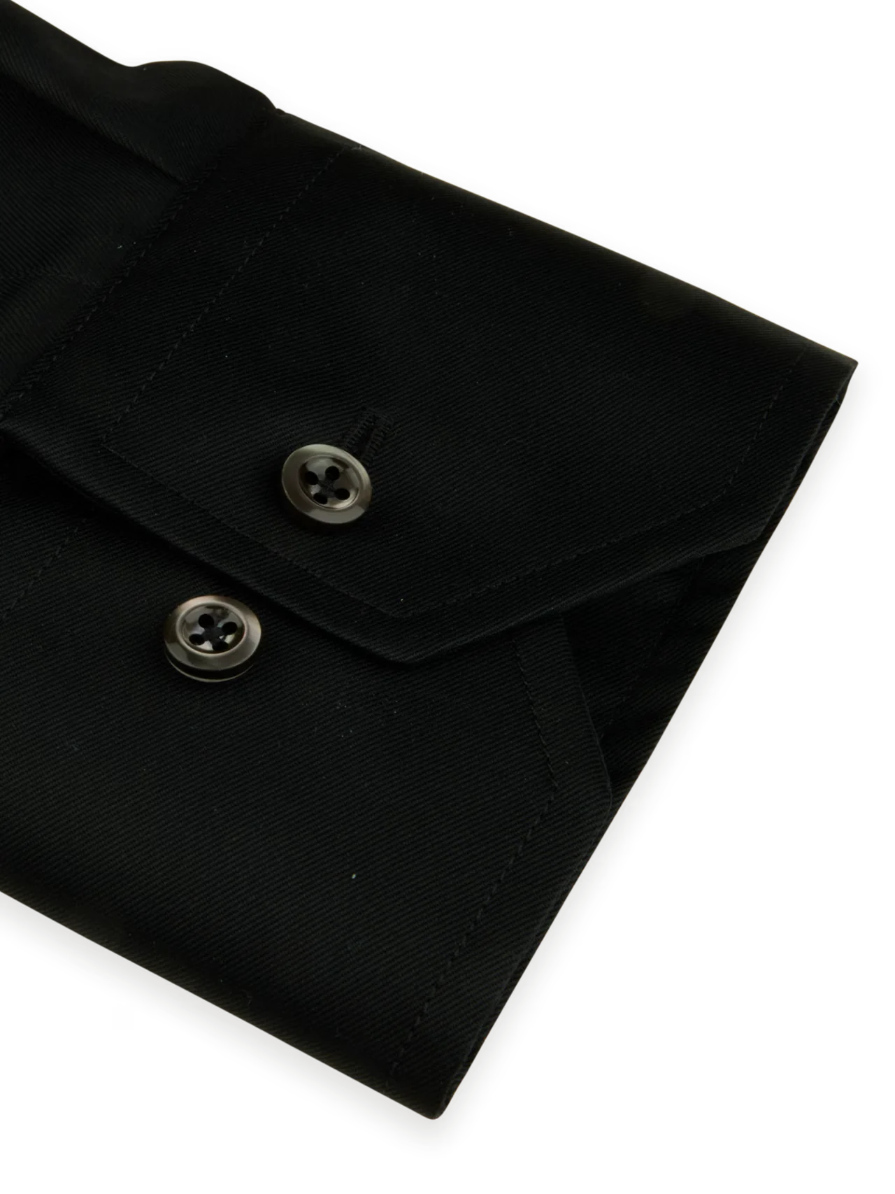 Slimline Twill Shirt Black - Image 3