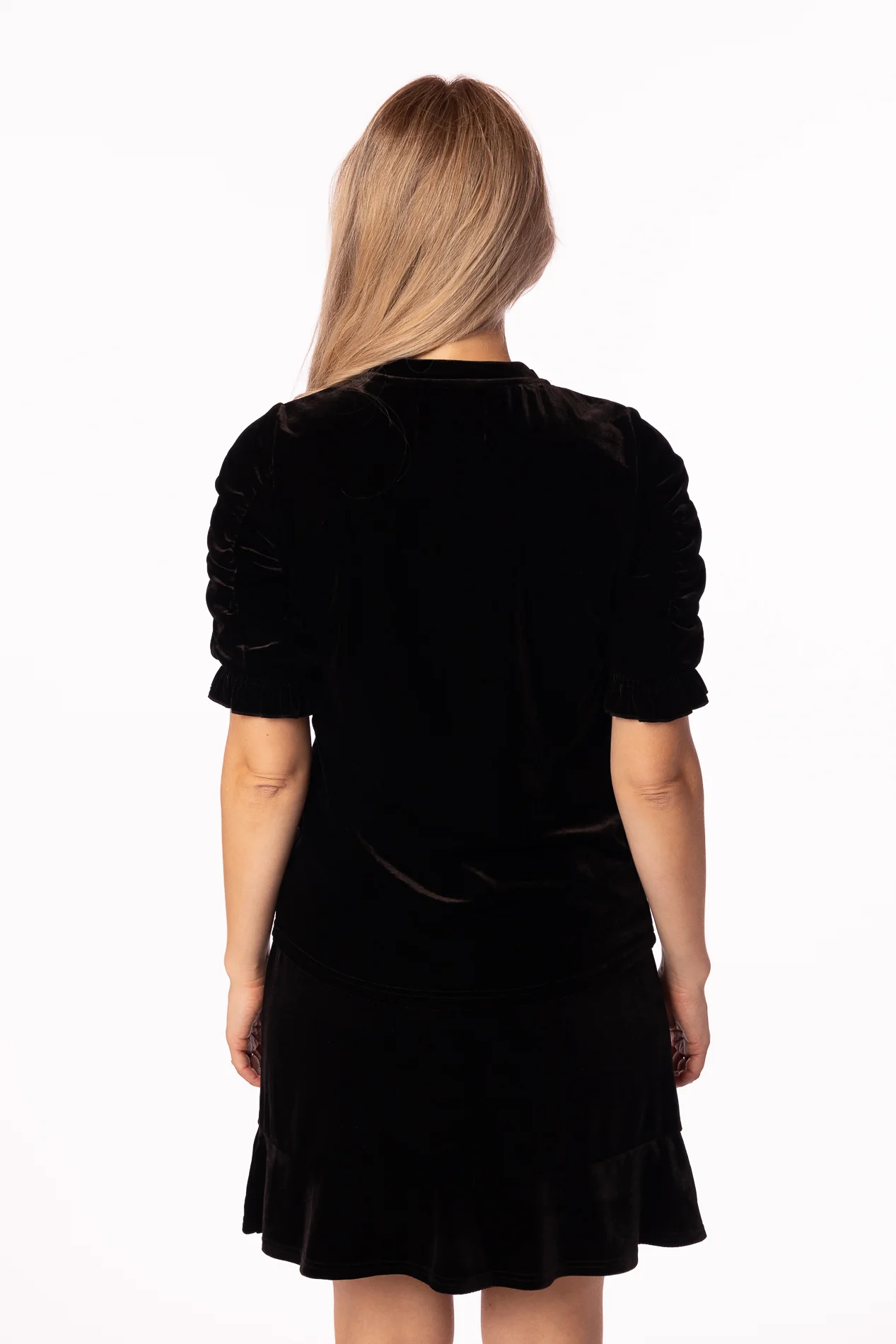 Emily Velour Top- Black - Image 4