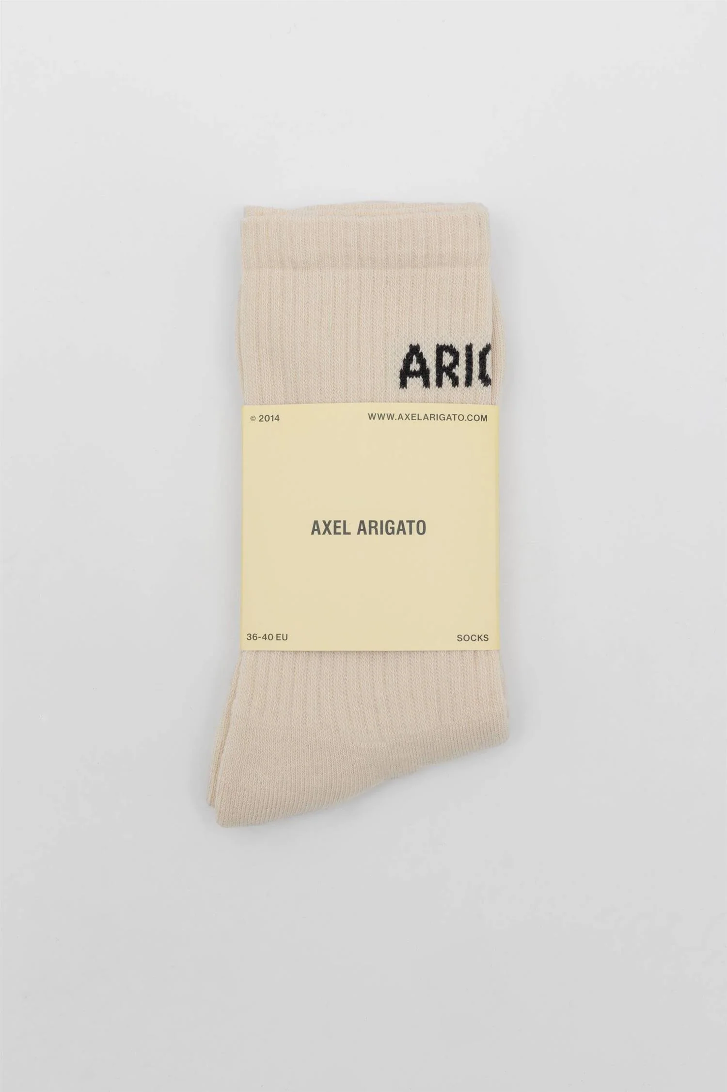 Arigato Logo Tube Socks 41-45 Beige - Image 3