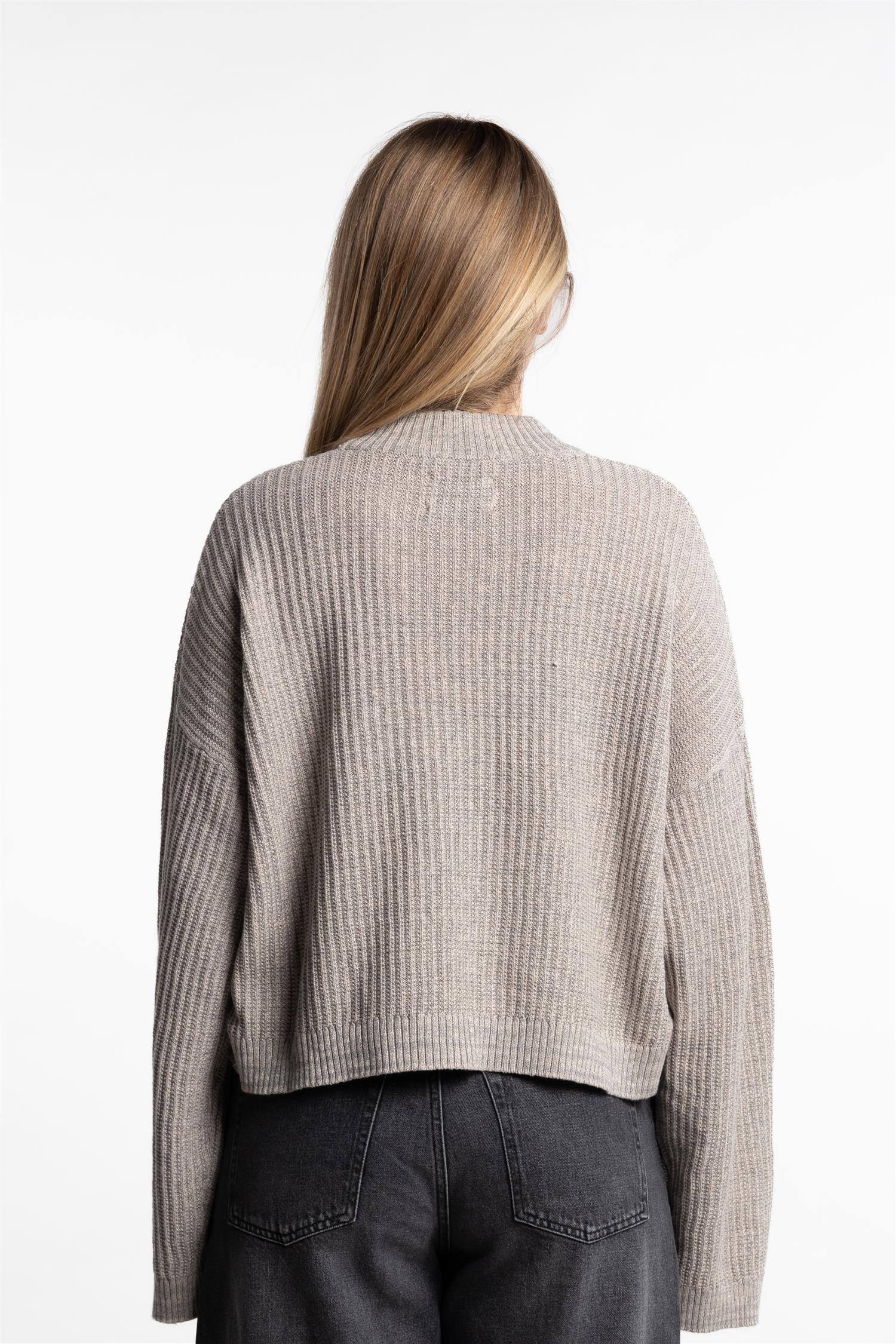 Line Crew Neck- Grey Mix - Image 4