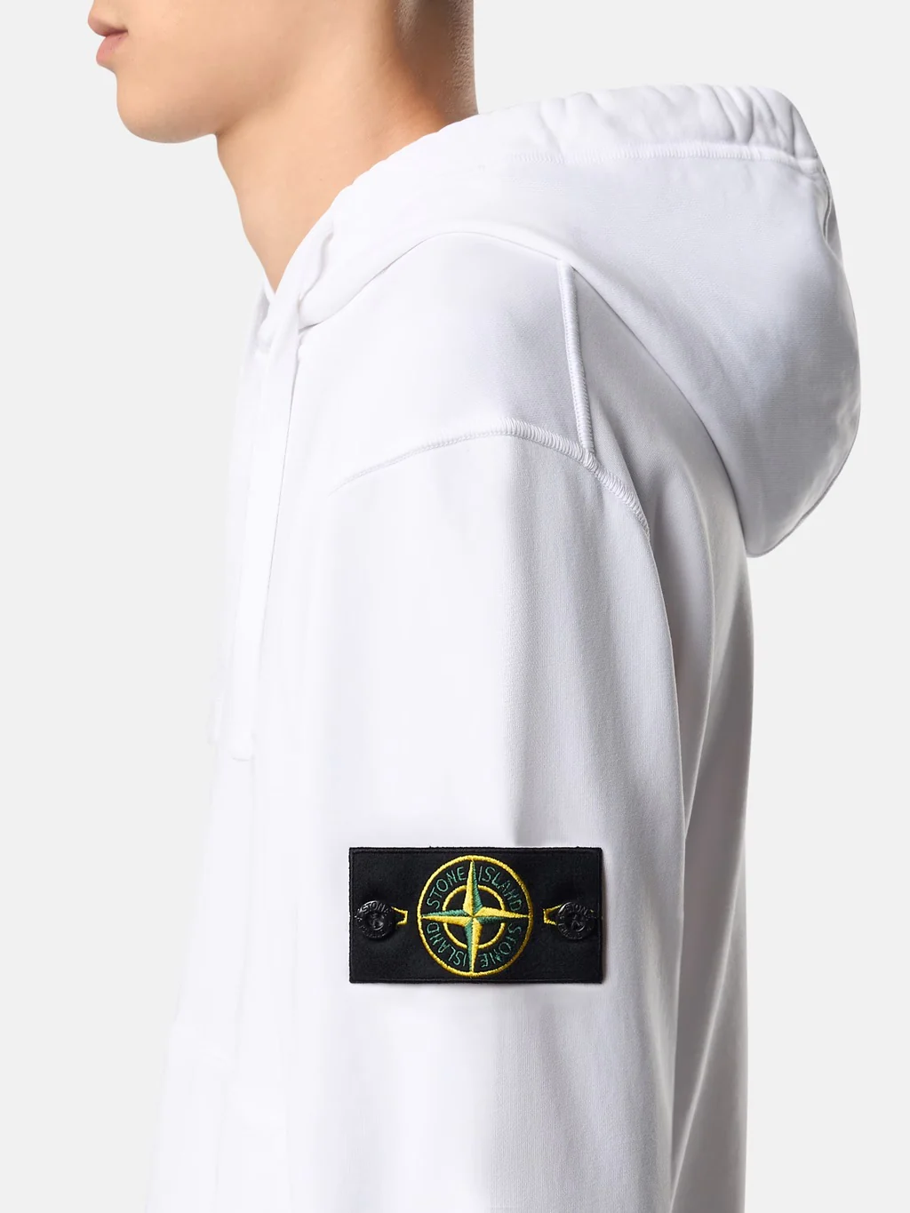 6100062 Garment Dyed Hooded Sweatshirt White - Image 3