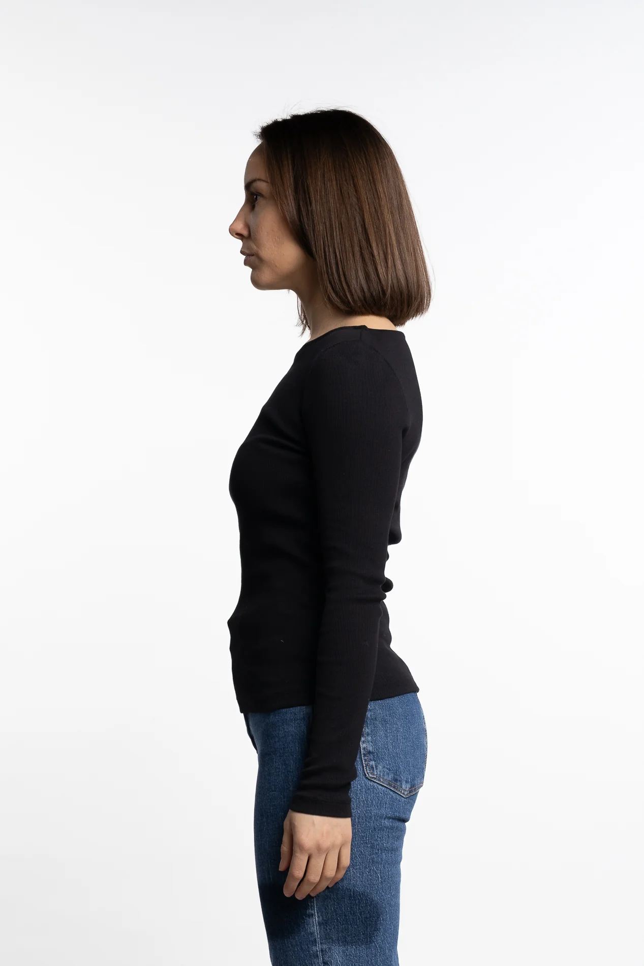 Petronella Rib Boatneck- Black - Image 4