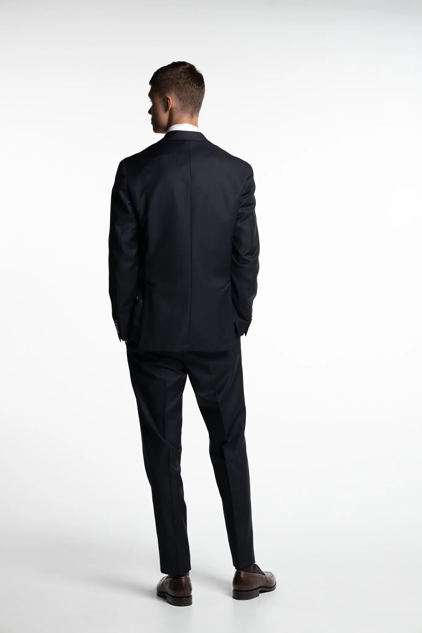 Vicenza Regular Fit Double Breasted Wool Blazer Ink Blue - Image 3