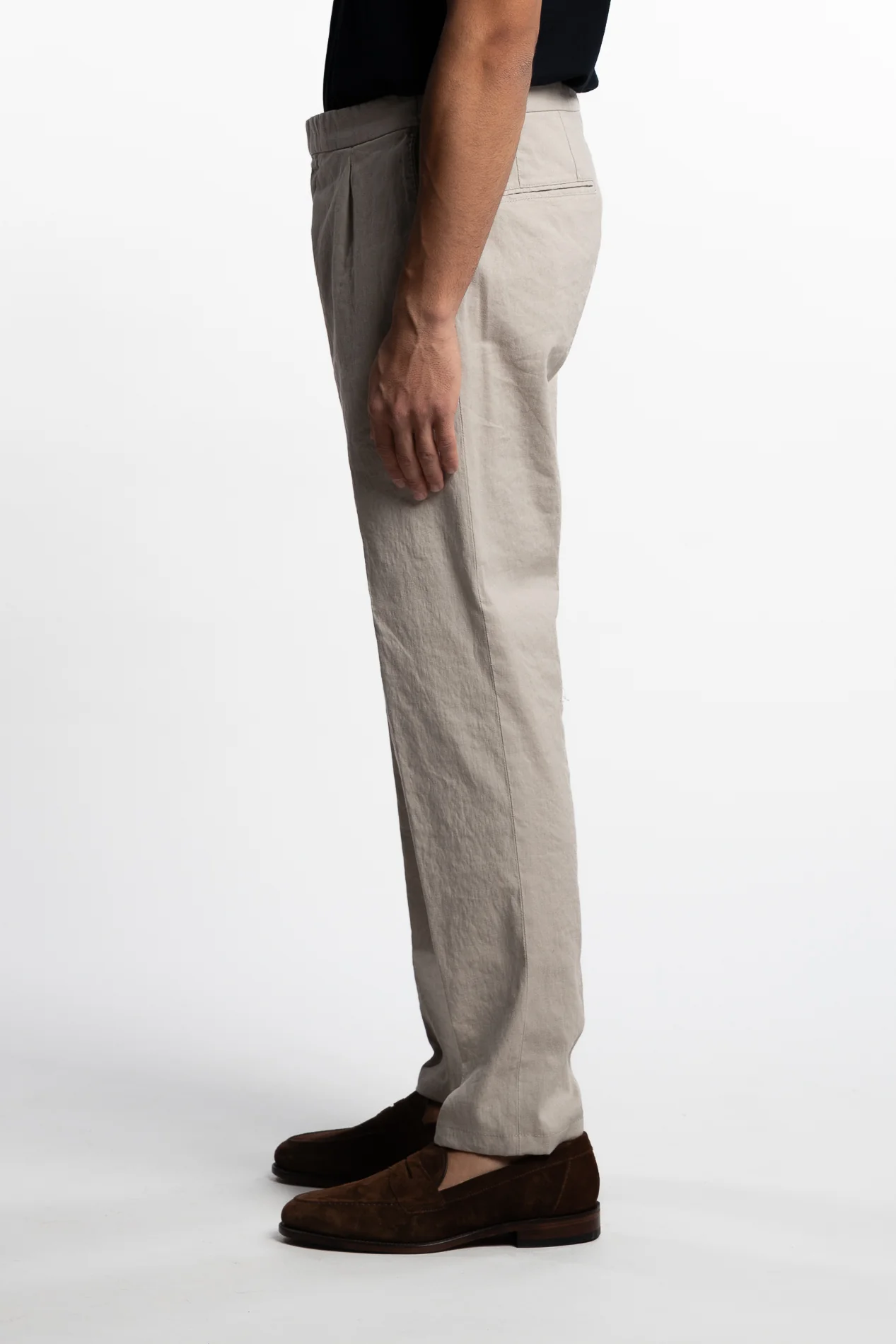 Pisa Cotton/Linen Trousers Trench Beige - Image 3
