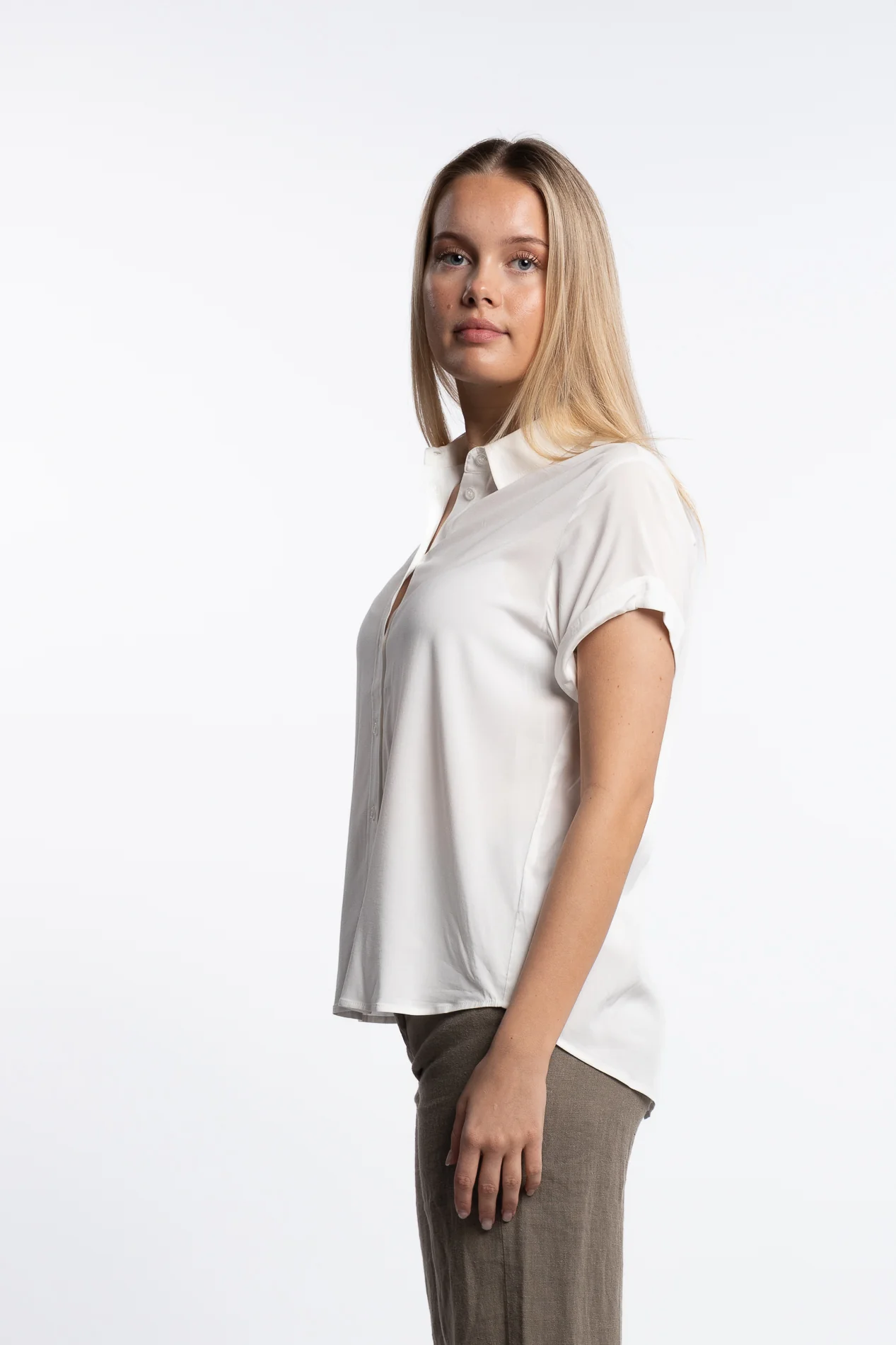 Majan SS Shirt 9942- Clear Cream - Image 6