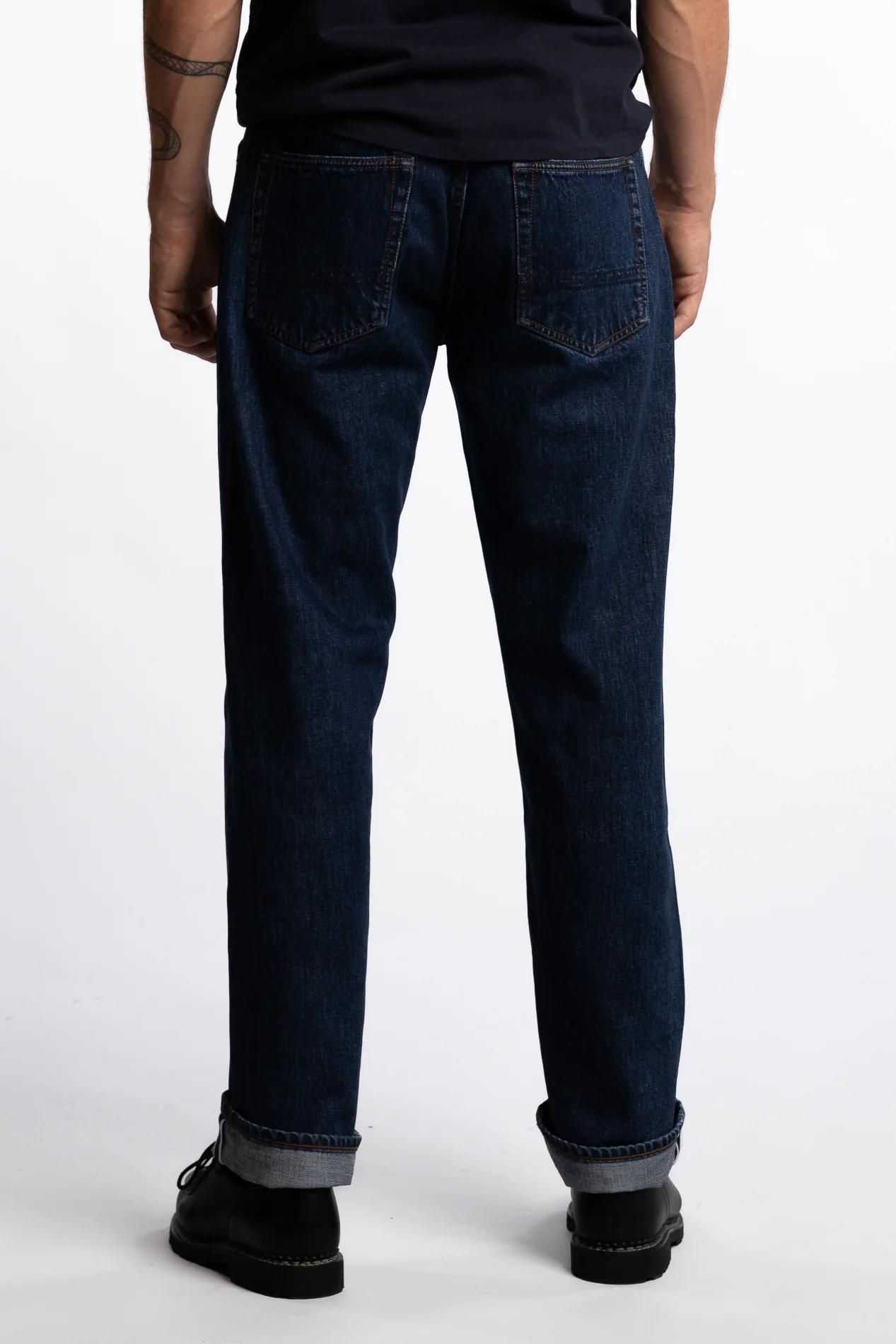 14,2 Oz 5-Pocket Mid-Waist Japanese Selvedge Denim Stone Wash - Image 3