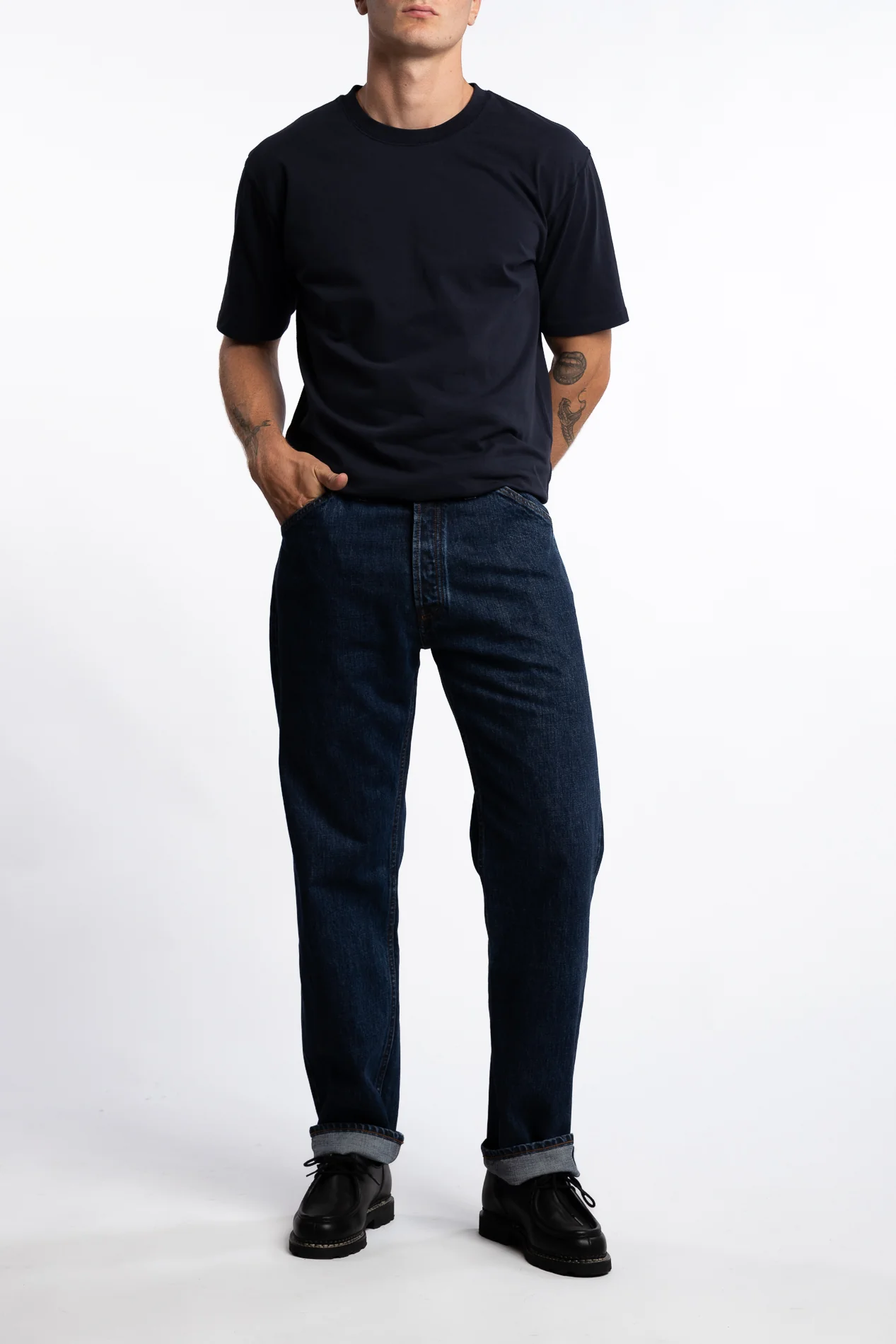 14,2 Oz 5-Pocket Mid-Waist Japanese Selvedge Denim Stone Wash - Image 5