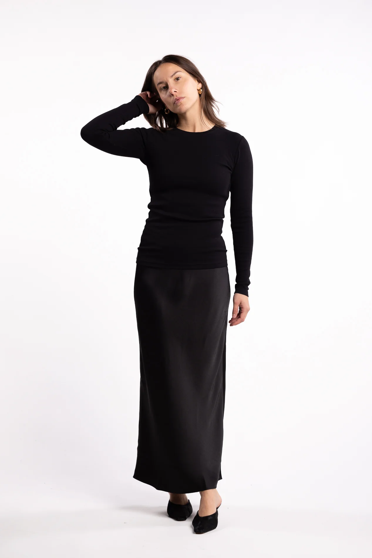 Saagneta Long Skirt 12956- Black - Image 7