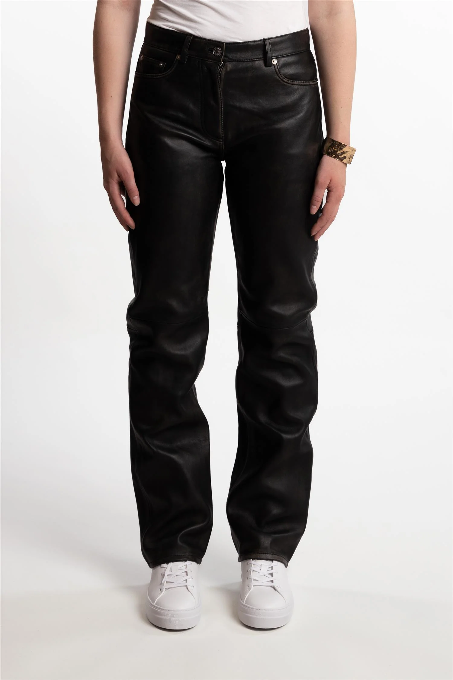 Salynn Trousers 15344- Washed Black Olive - Image 2